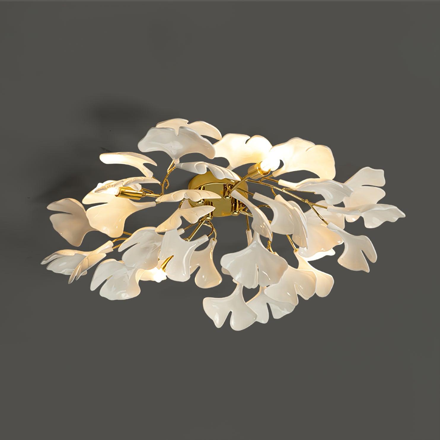 Olivia Ginkgo Ceramics Ceiling Light - Letslighting