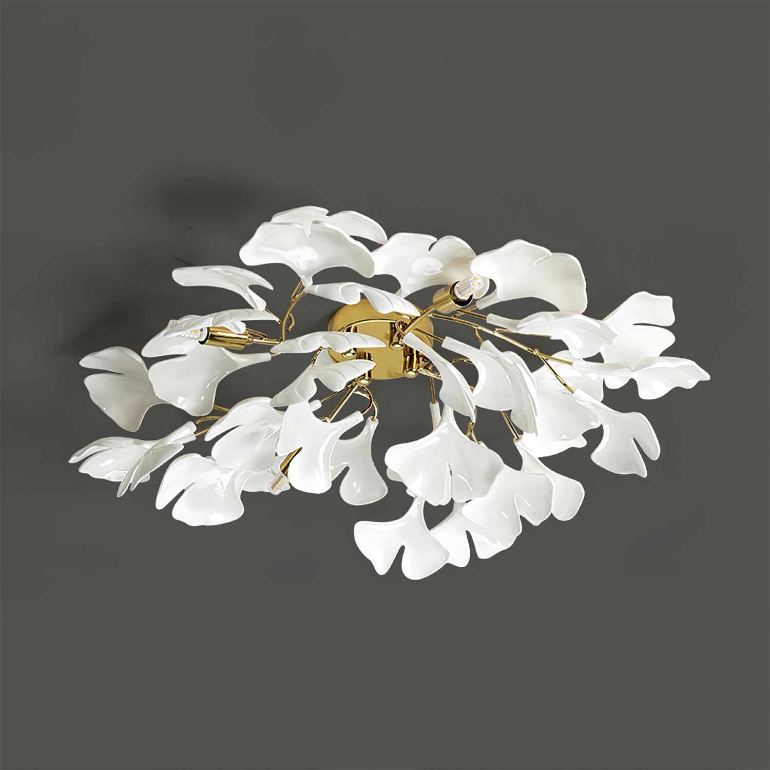 Olivia Ginkgo Ceramics Ceiling Light - Letslighting