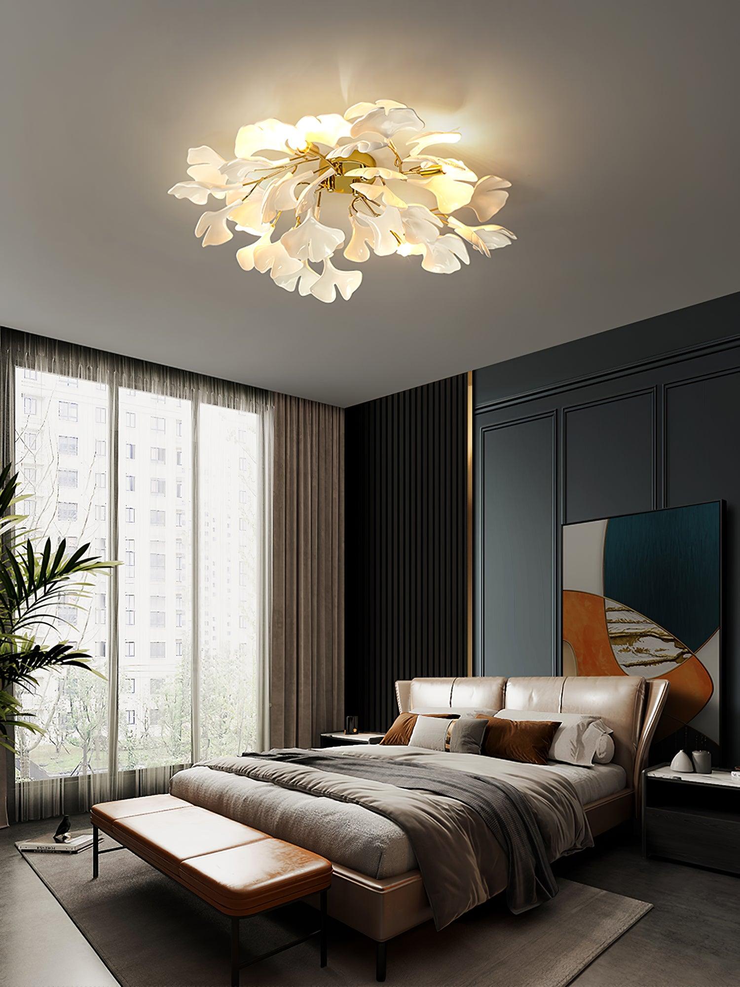 Callenne Elegant Ginkgo Leaf Ceiling Light