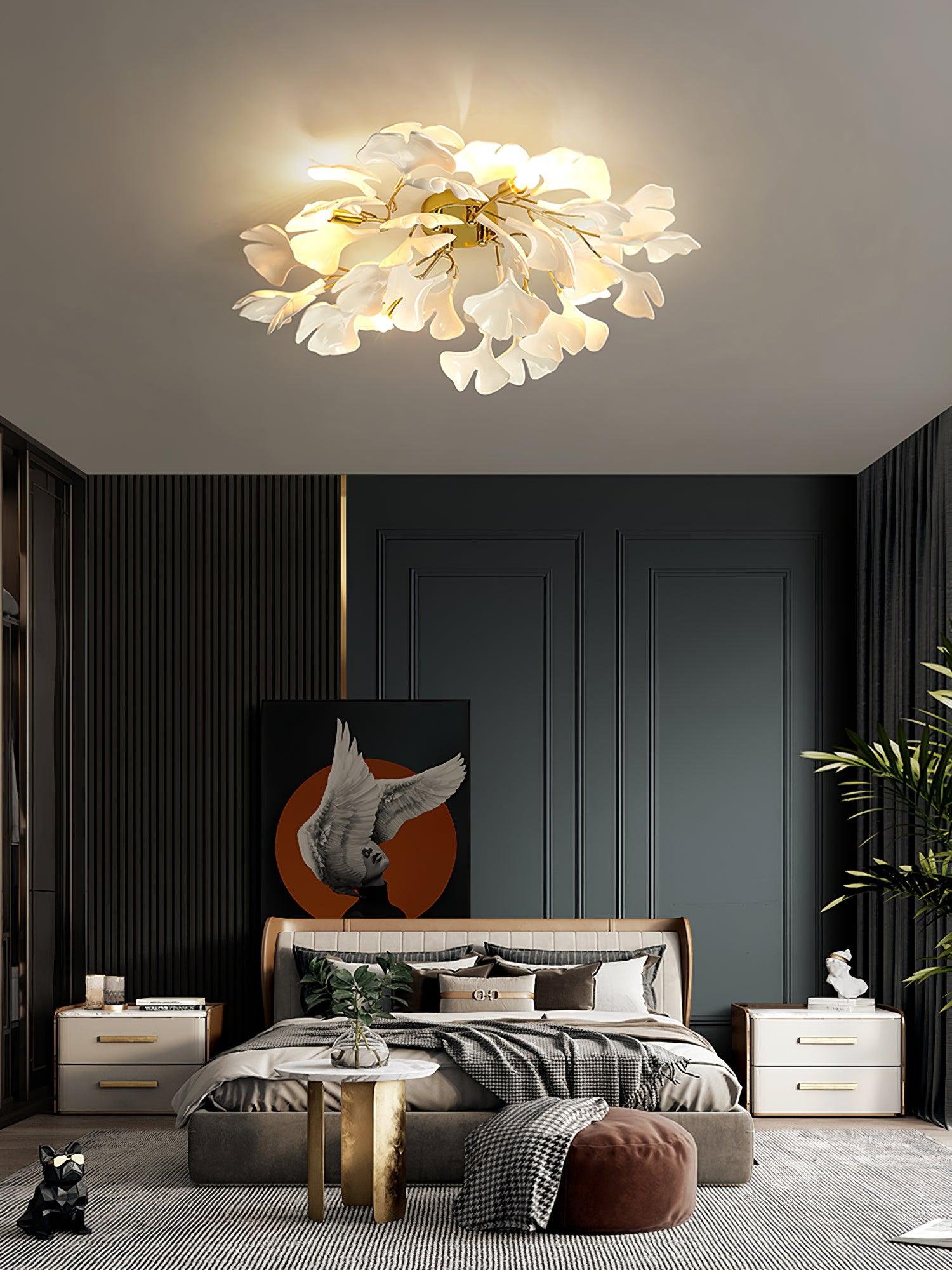 Callenne Elegant Ginkgo Leaf Ceiling Light