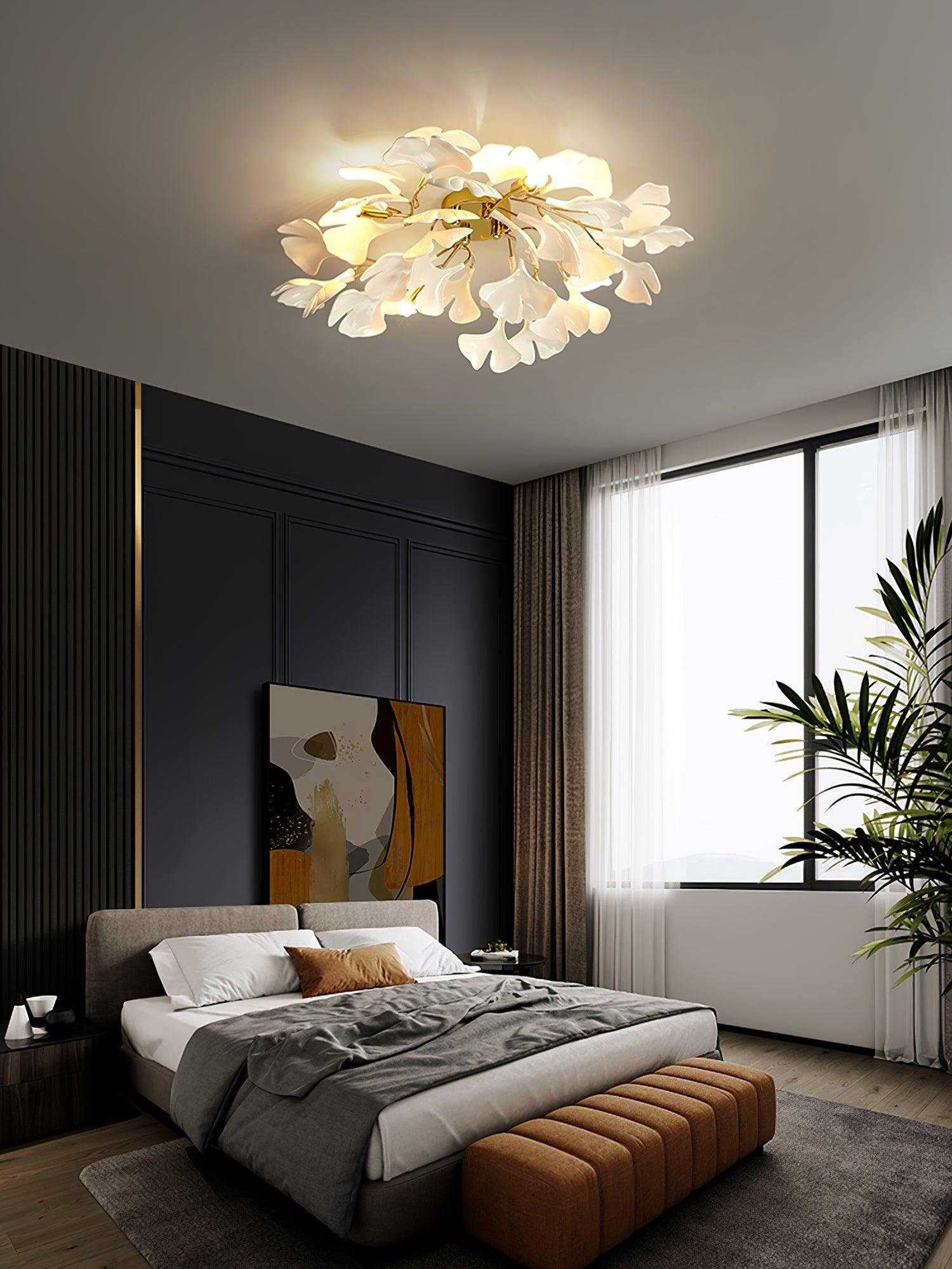 Callenne Elegant Ginkgo Leaf Ceiling Light