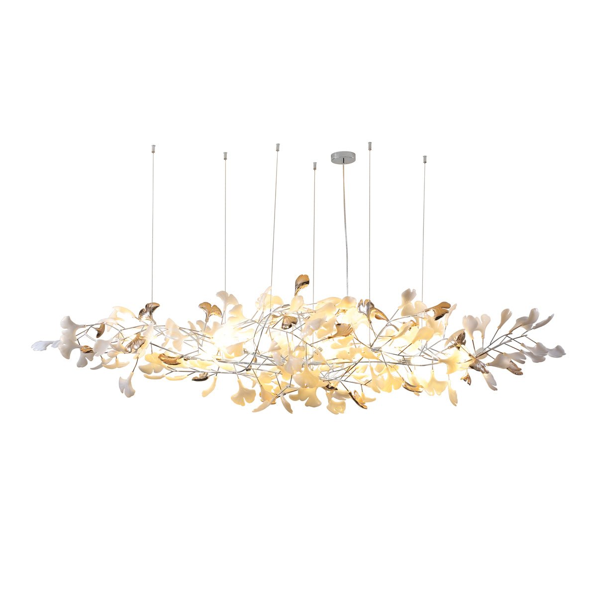 Unoryra Postmodern Luxury Ginkgo Cloud Ceramics Chandelier - Letslighting
