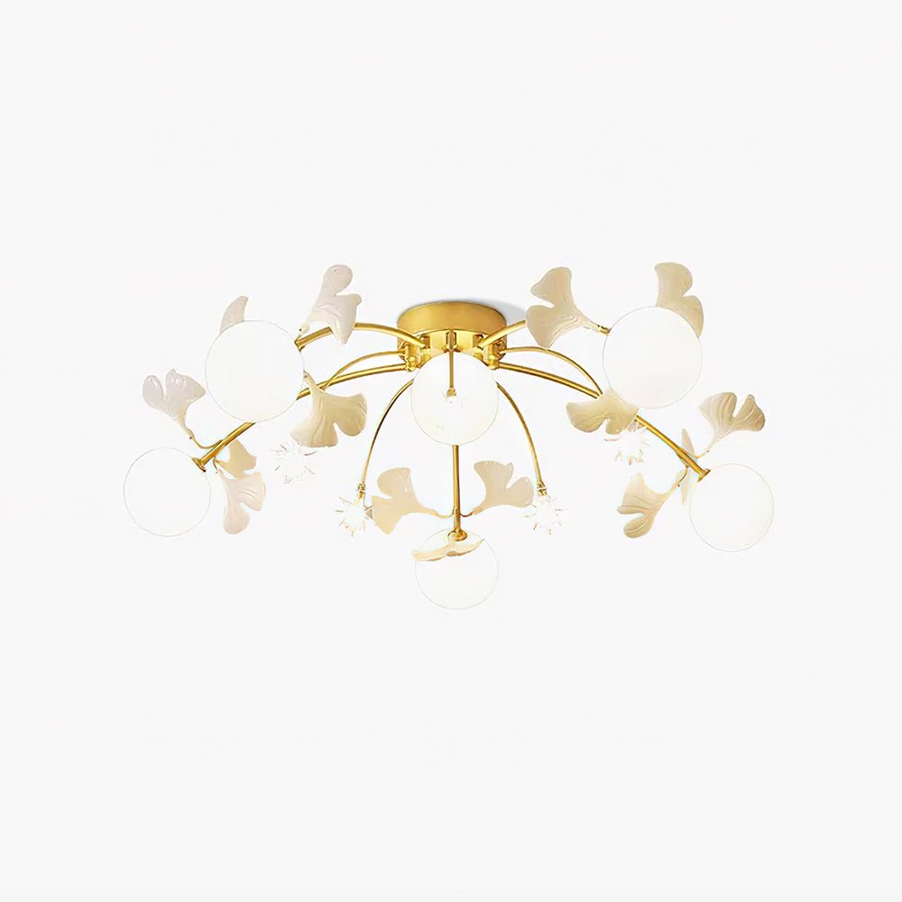 Lustra Ceiling Lamp Ginkgo Glass for Living Room - Letslighting