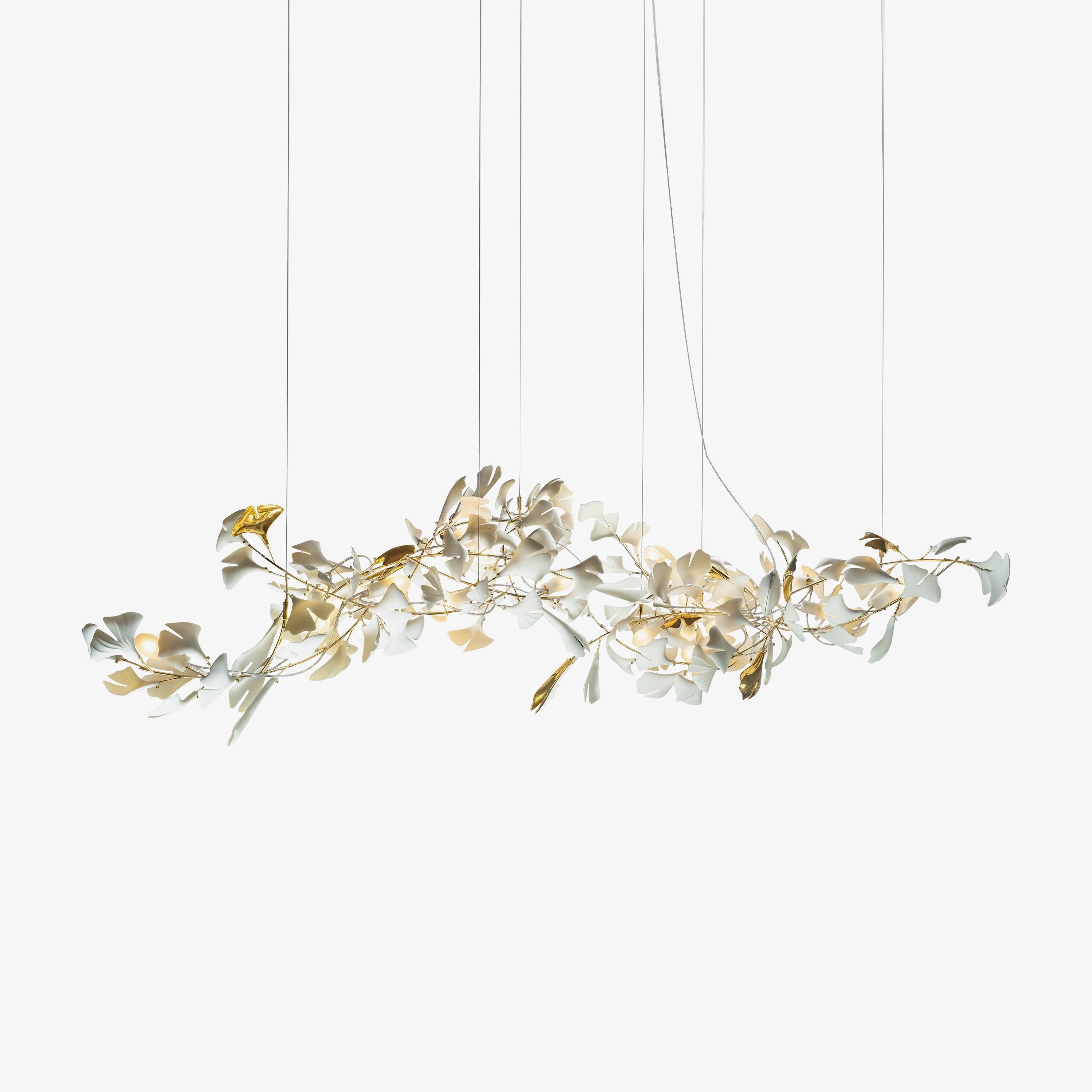 Olivia Ceramic Gingko Leaf Chandelier Artistic Combination - Letslighting