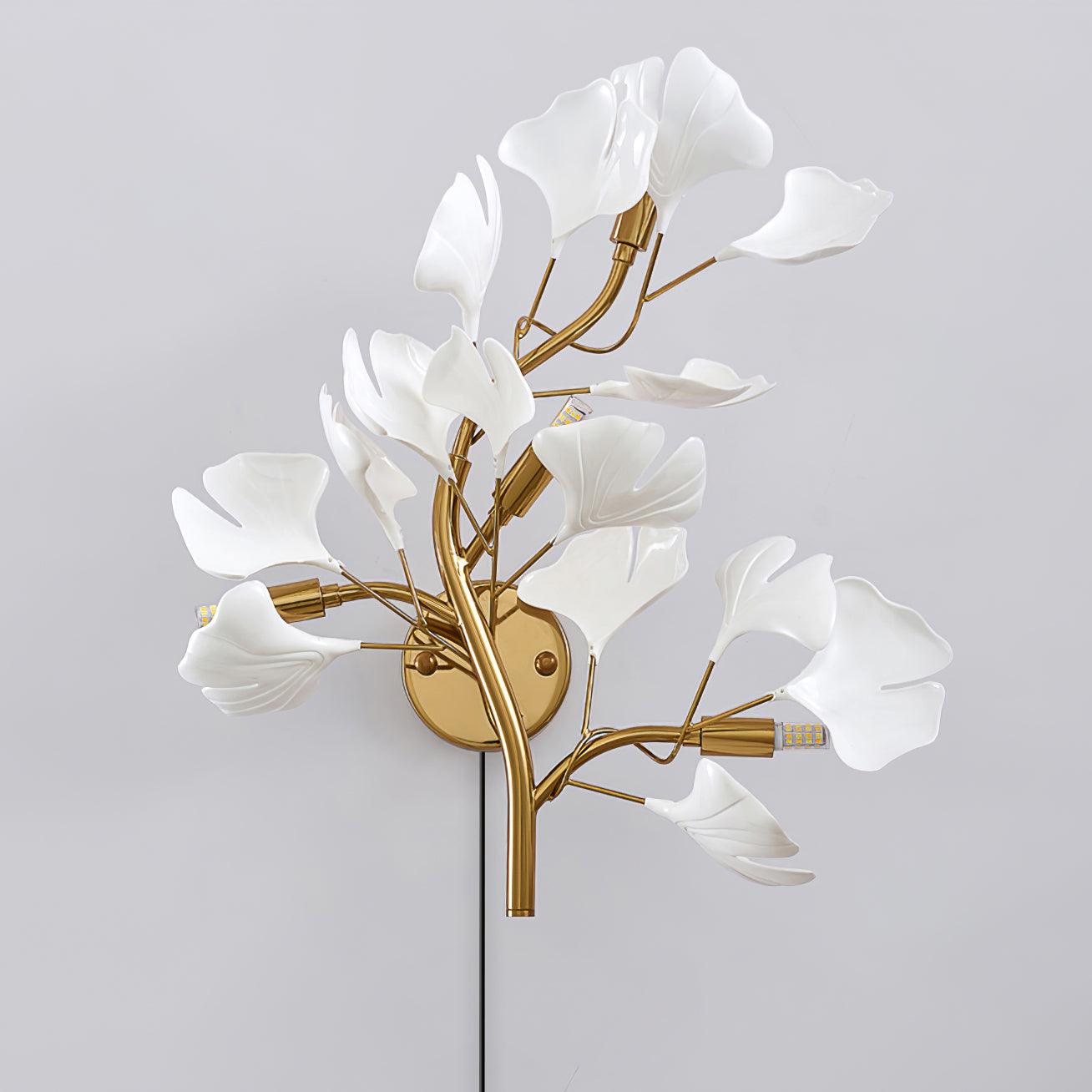 Wall Lamp Plug In Acrylic Floral Light Fixture French Elegant - Letslighting