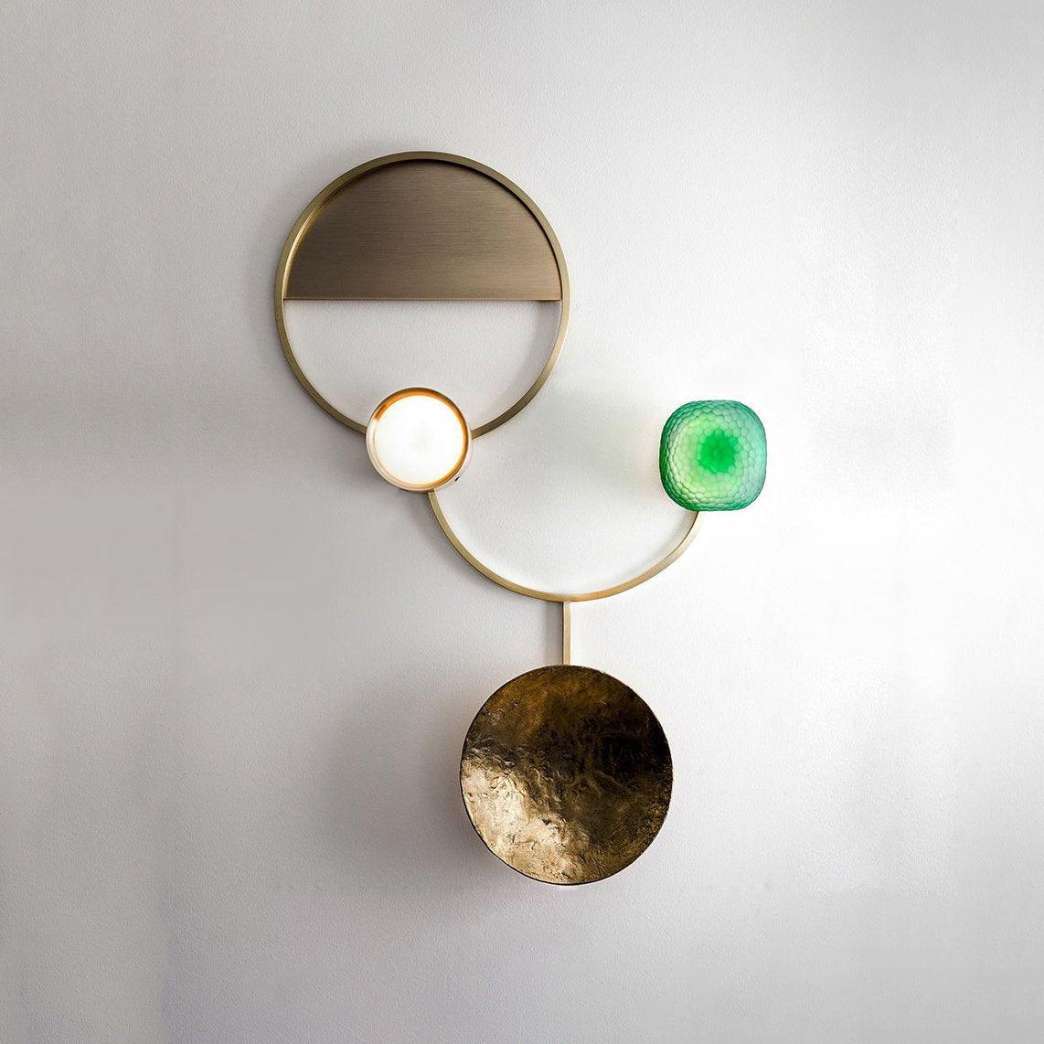Orbiten Brass & Glass Modern Wall Lamp - Letslighting