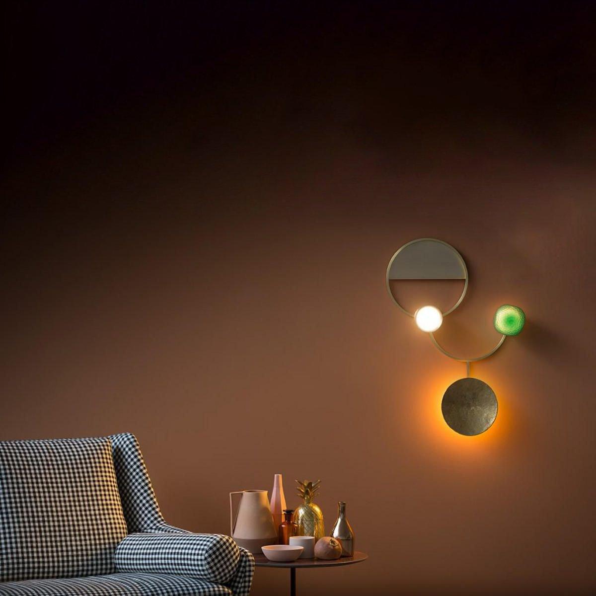 Orbiten Brass & Glass Modern Wall Lamp - Letslighting