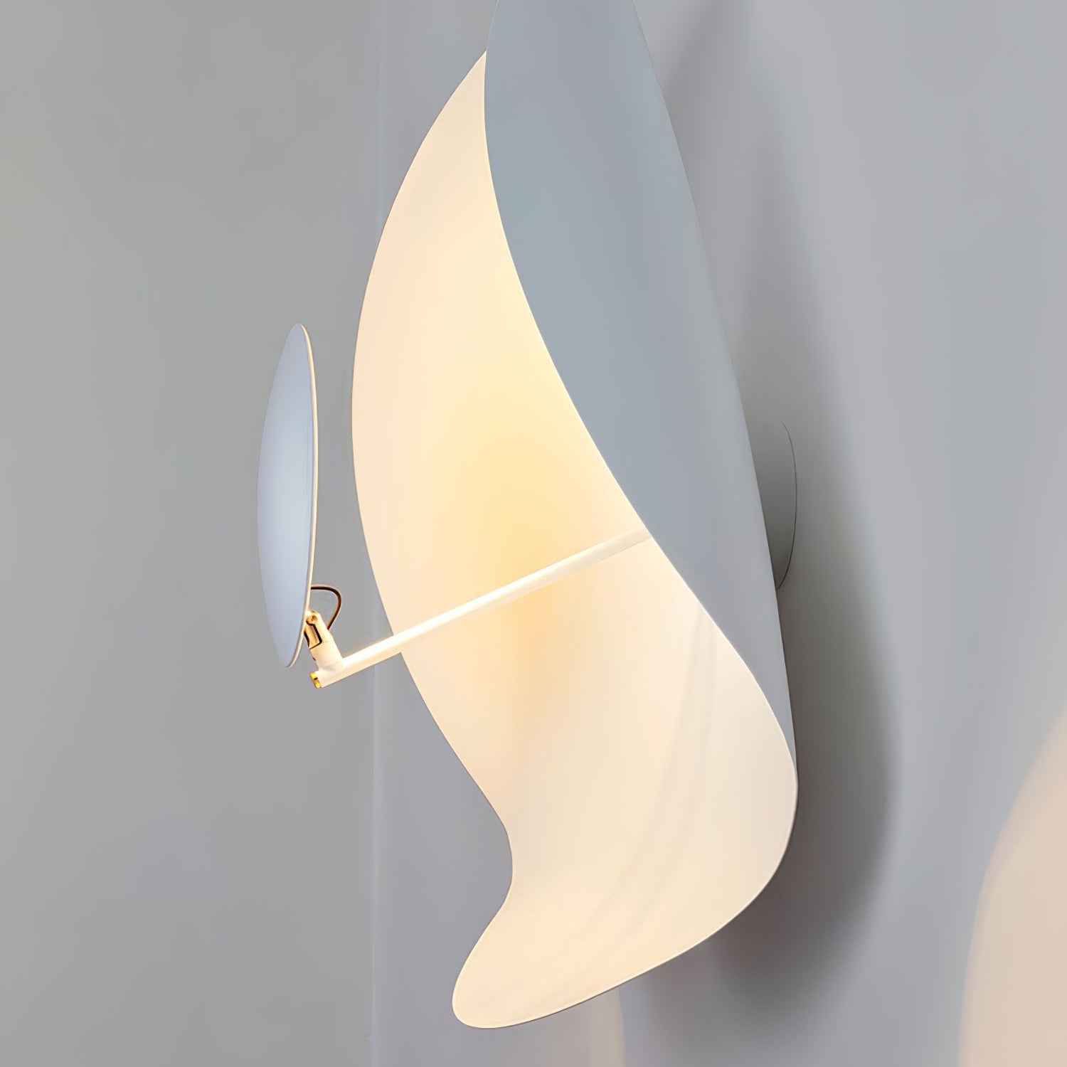 Solara Ceiling Lamp Curved Shade and Gold Interior - Letslighting