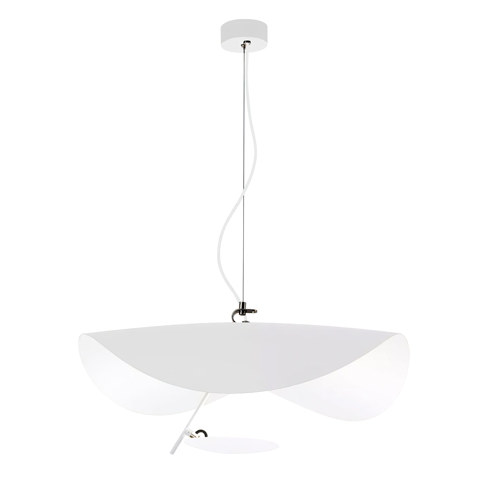 Lustra Pendant Lamp Black Gold Curved Shade - Letslighting