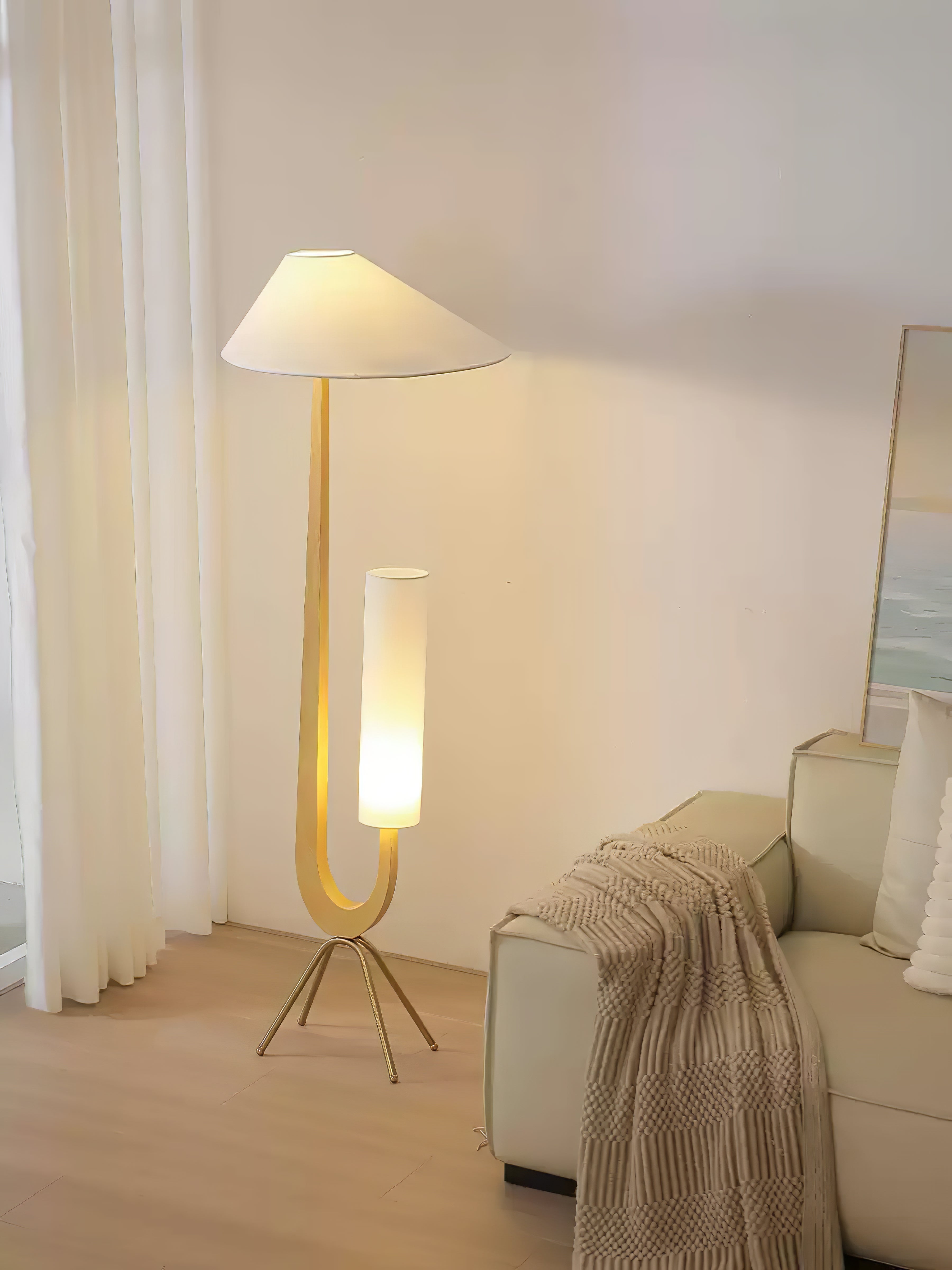 Novael Fabric Scandinavian Floor Lamp - Letslighting
