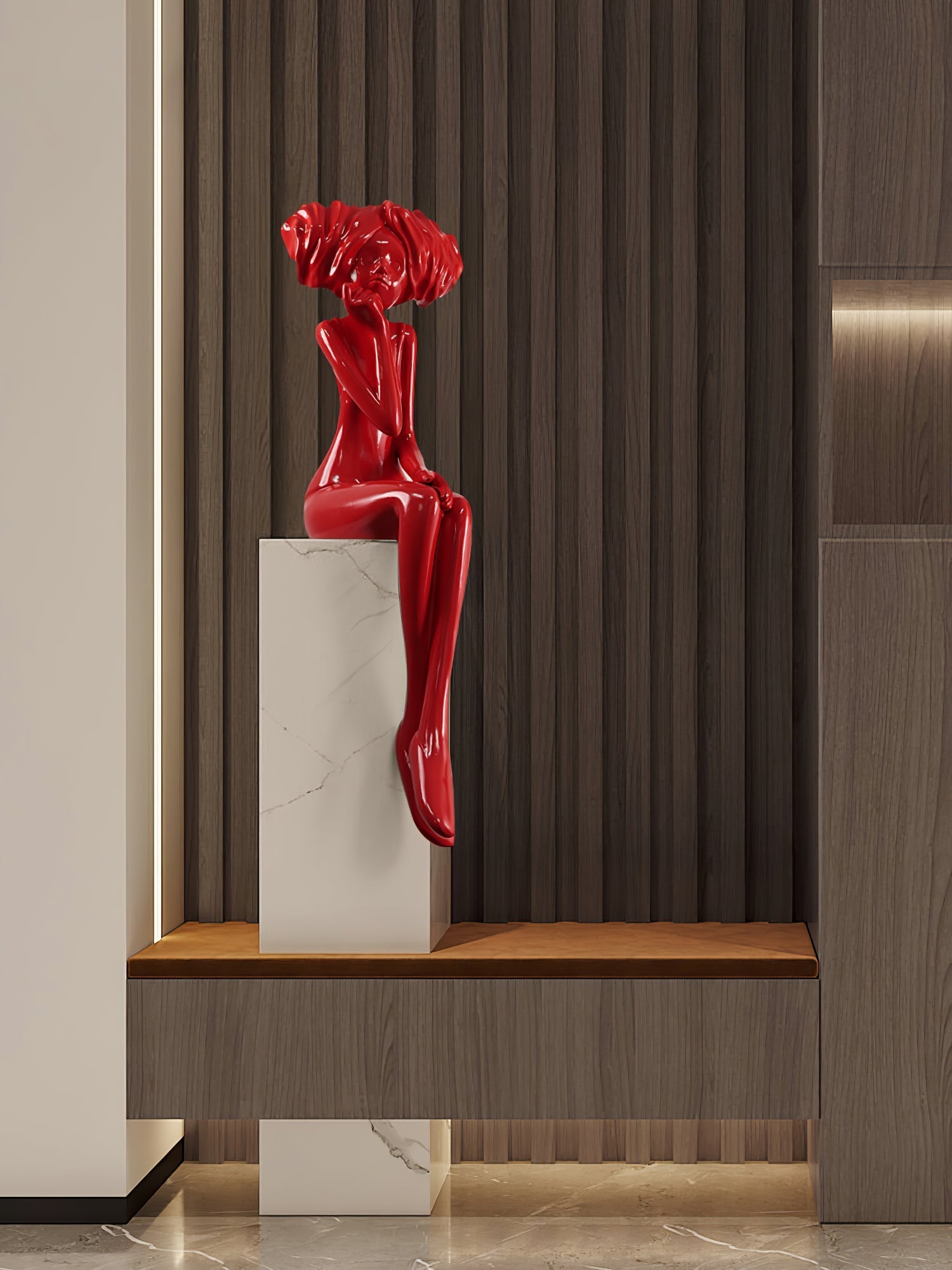 Lumenova Sculpture Girl Meditate Artistic - Letslighting