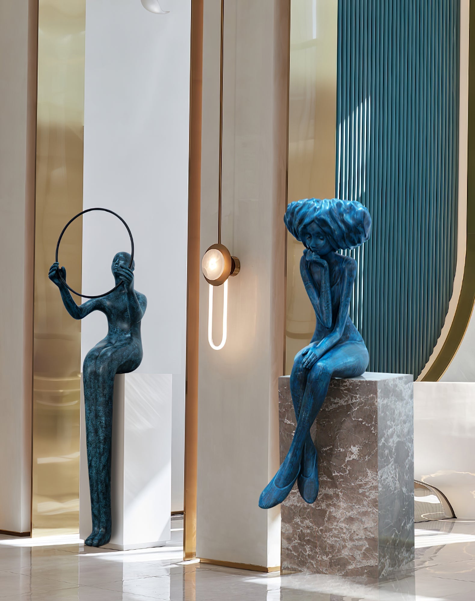 Lumenova Sculpture Girl Meditate Artistic - Letslighting