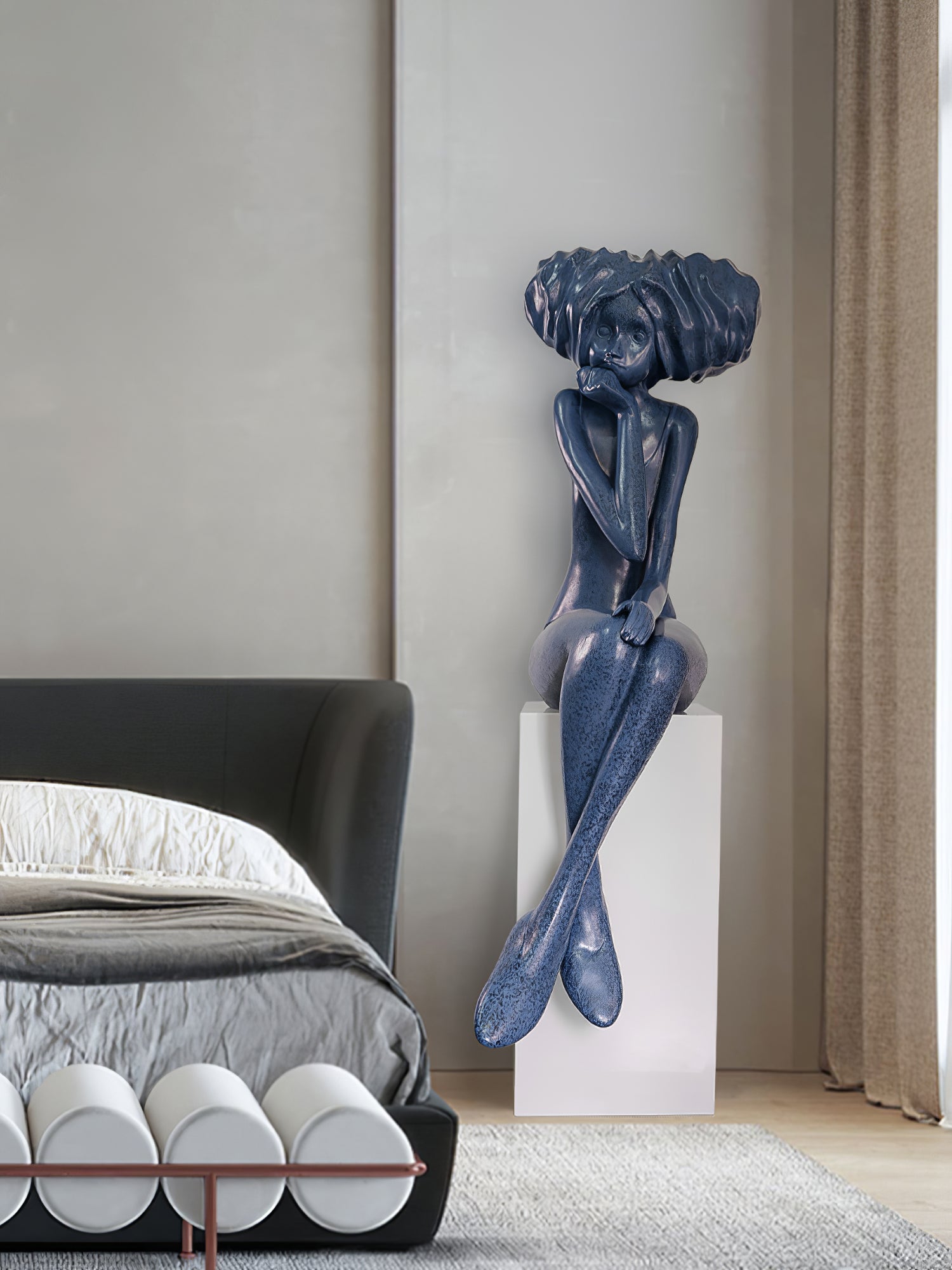 Lumenova Sculpture Girl Meditate Artistic - Letslighting