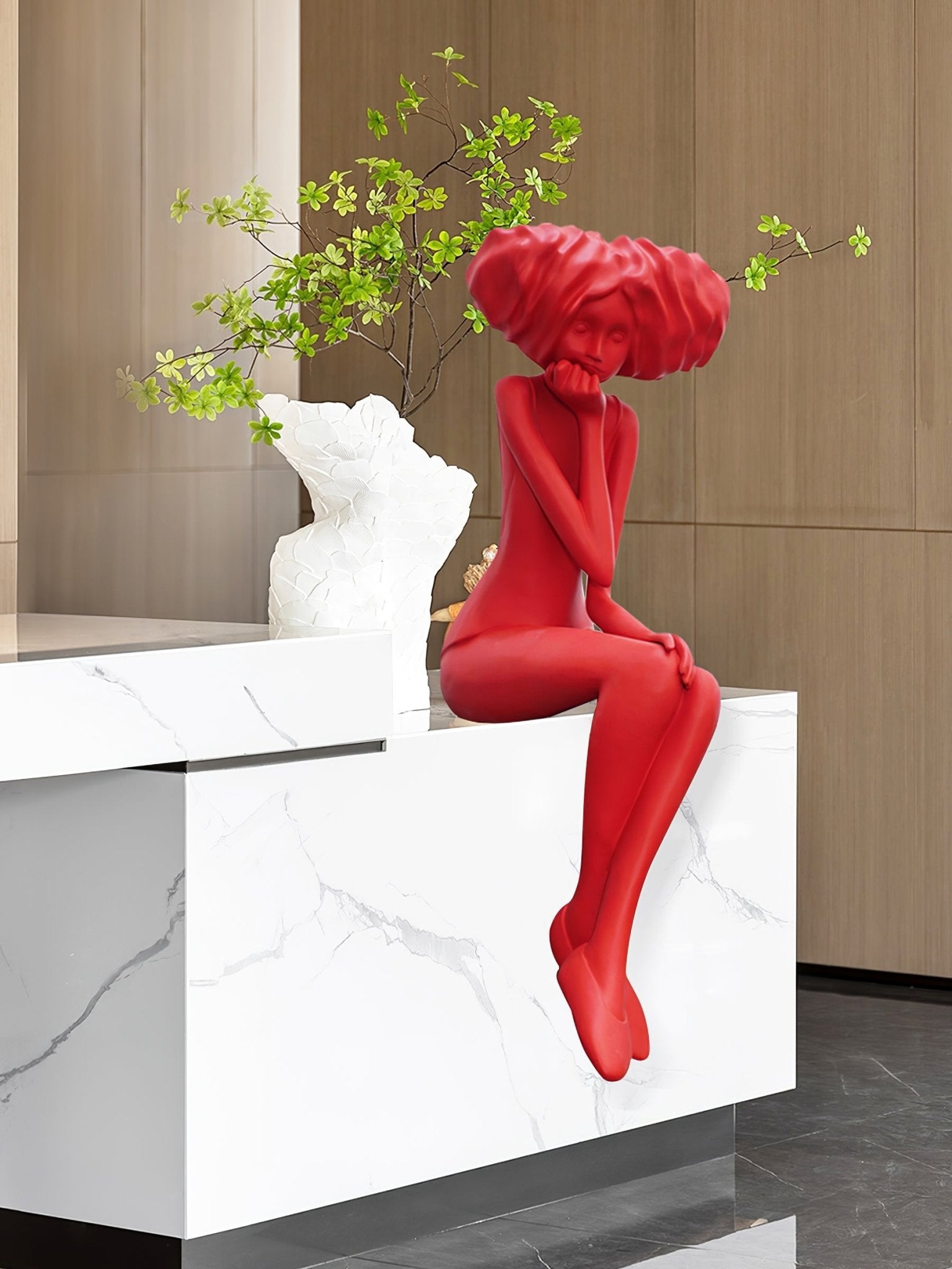 Lumenova Sculpture Girl Meditate Artistic - Letslighting