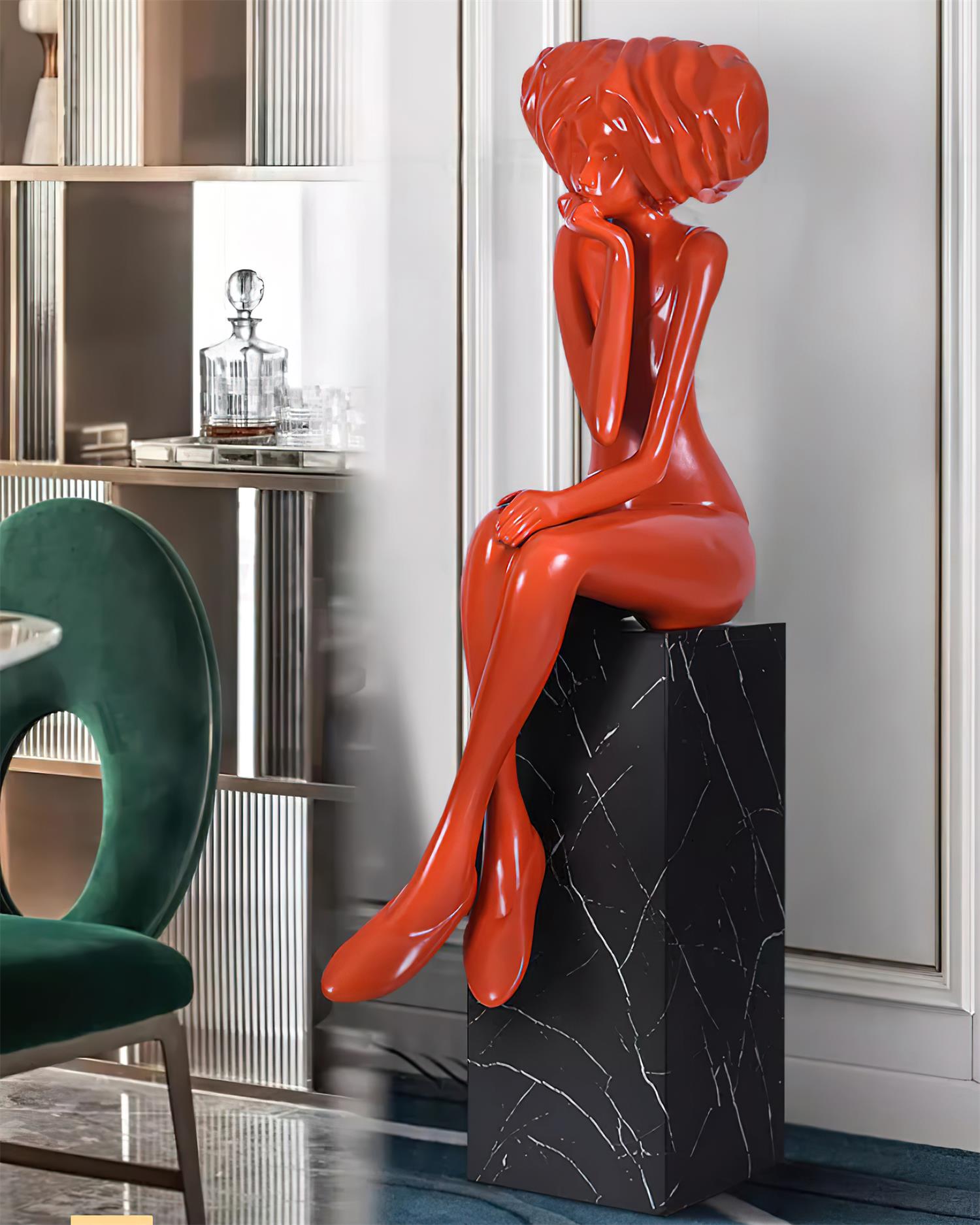 Lumenova Sculpture Girl Meditate Artistic - Letslighting