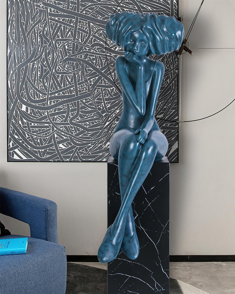 Lumenova Sculpture Girl Meditate Artistic - Letslighting