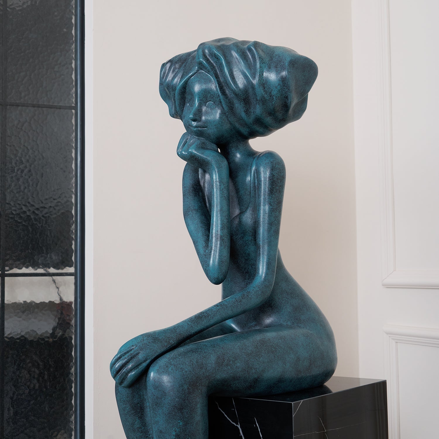 Lumenova Sculpture Girl Meditate Artistic - Letslighting