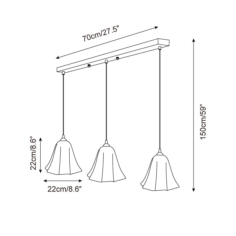 Glacea Pendant Lamp Bellflower Silhouette - Letslighting