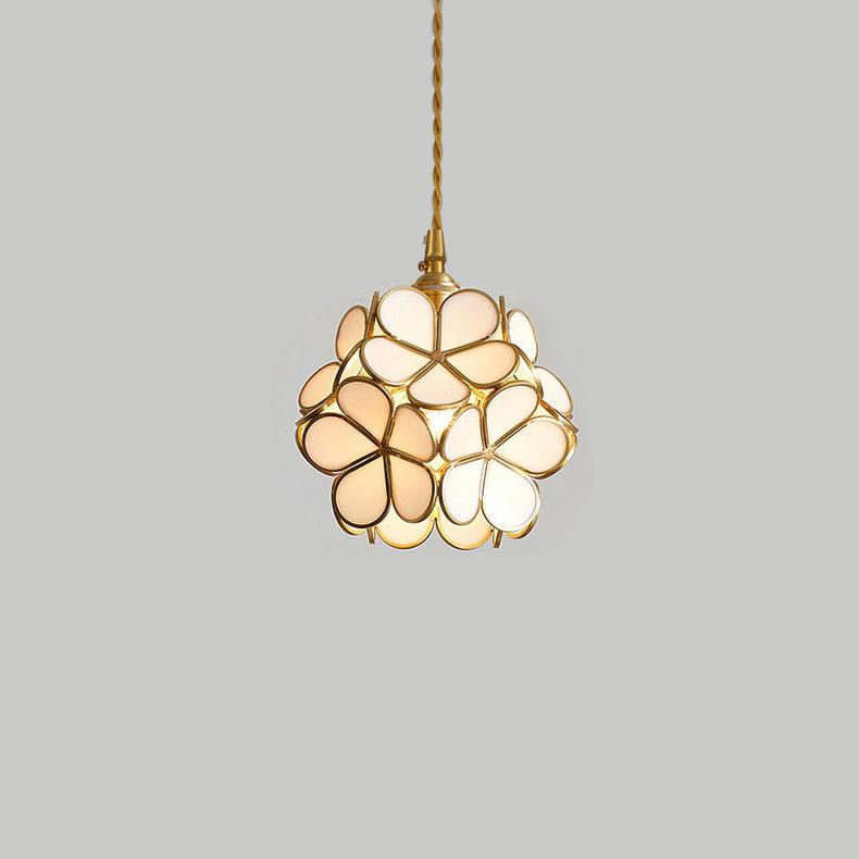 Lustra Pendant Lamp Glass Petal Shaped Kitchen - Letslighting