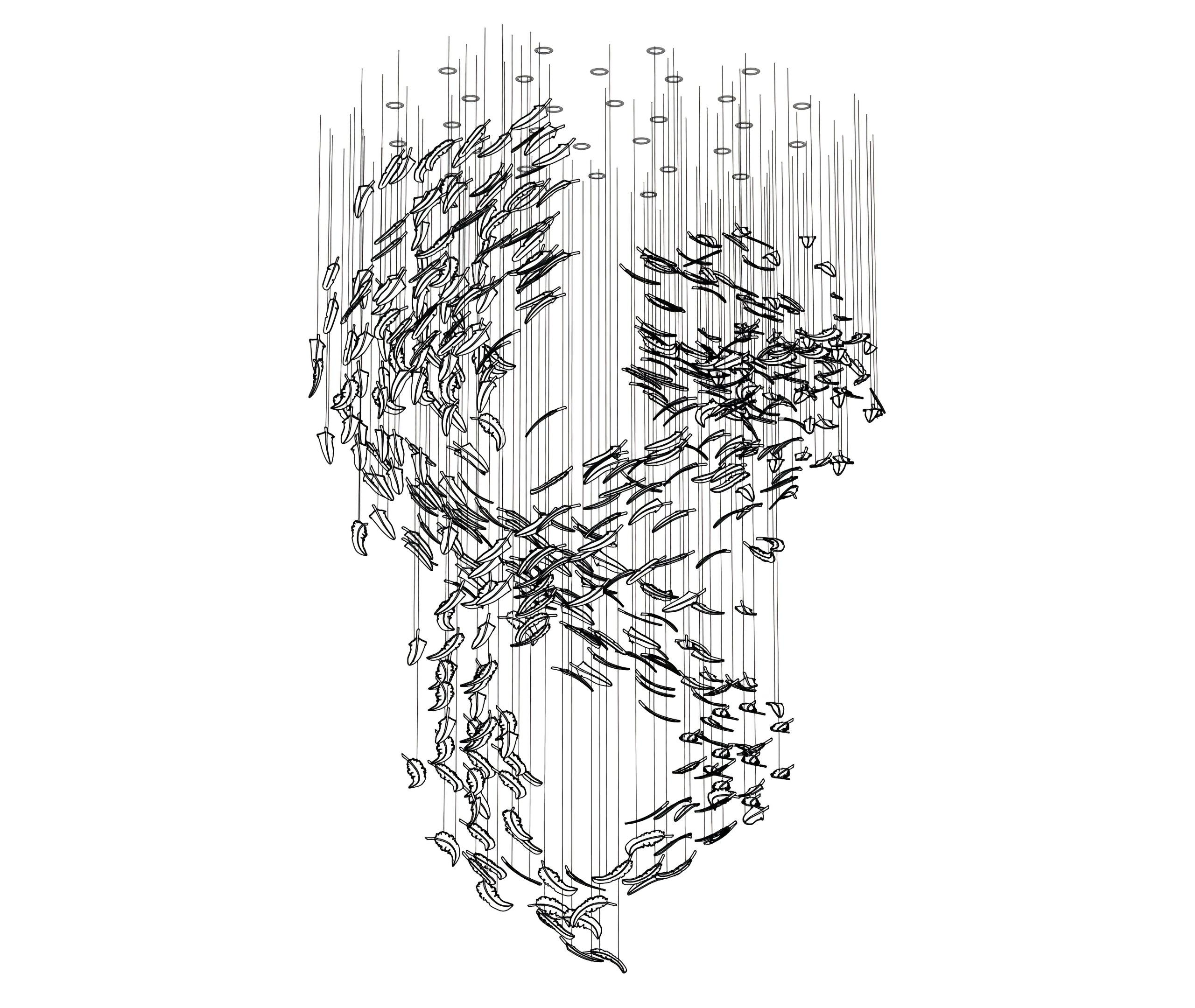 Aetherial Glass Leaf Chandelier - Letslighting