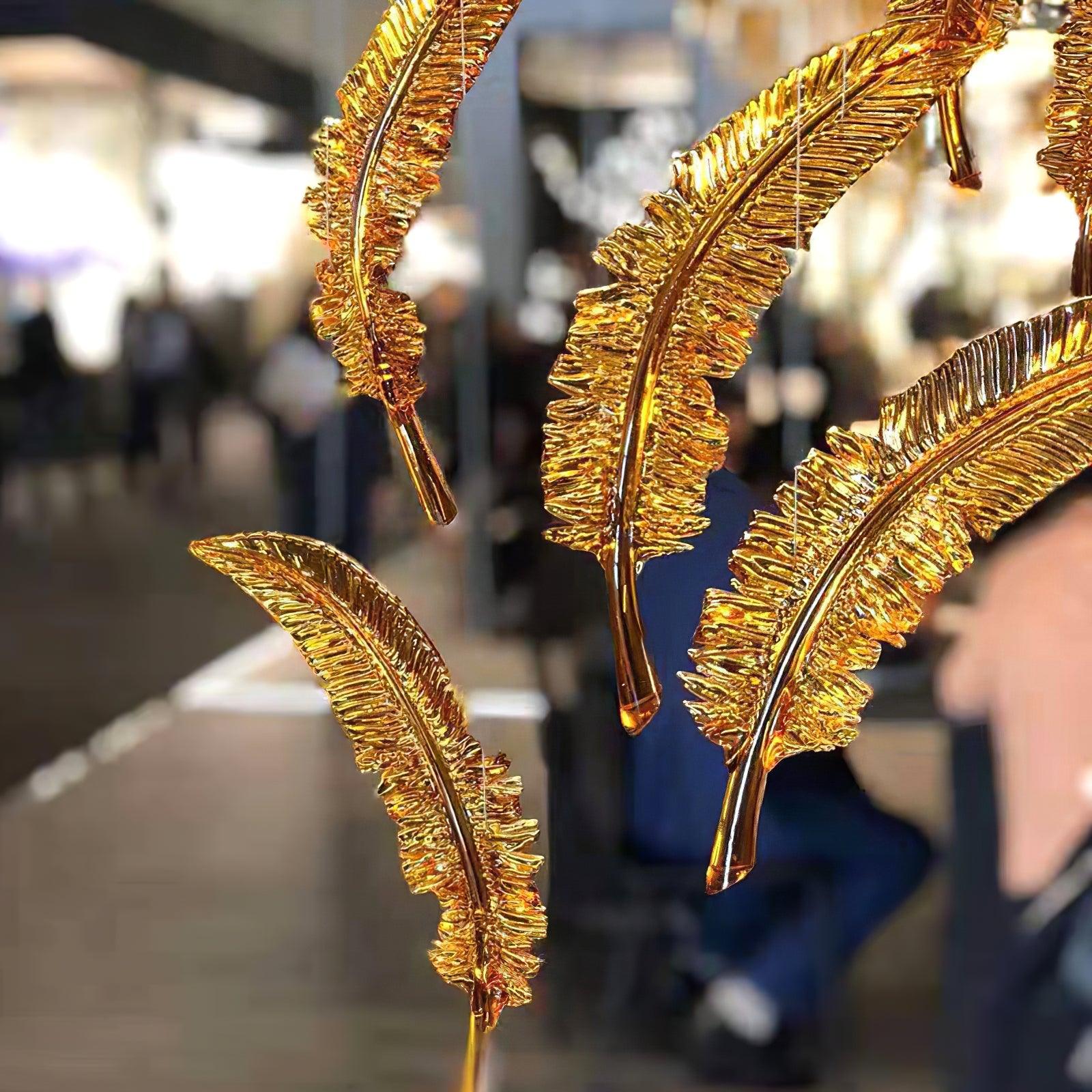 Aetherial Glass Leaf Chandelier - Letslighting