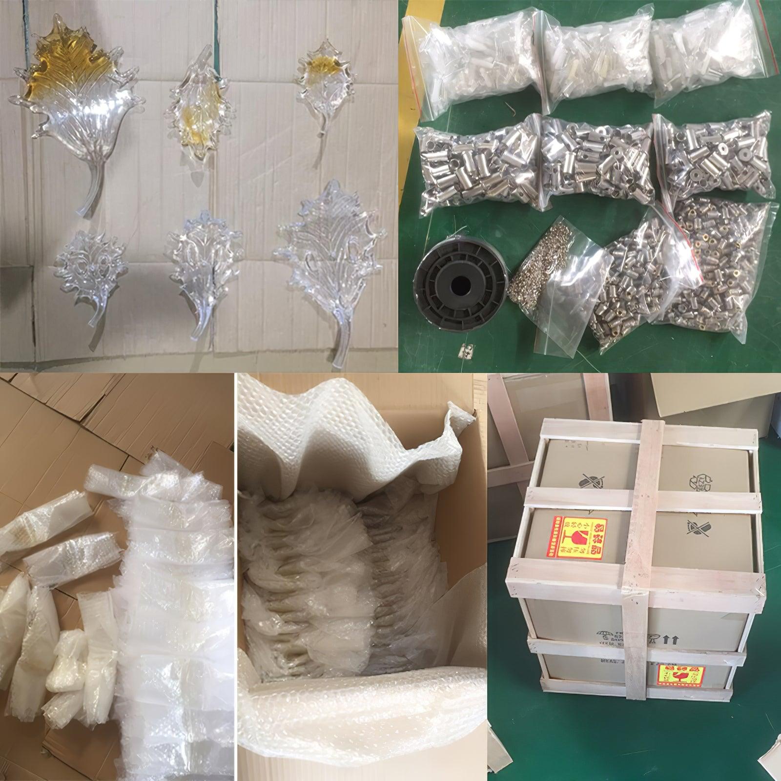 Aetherial Glass Leaf Chandelier - Letslighting