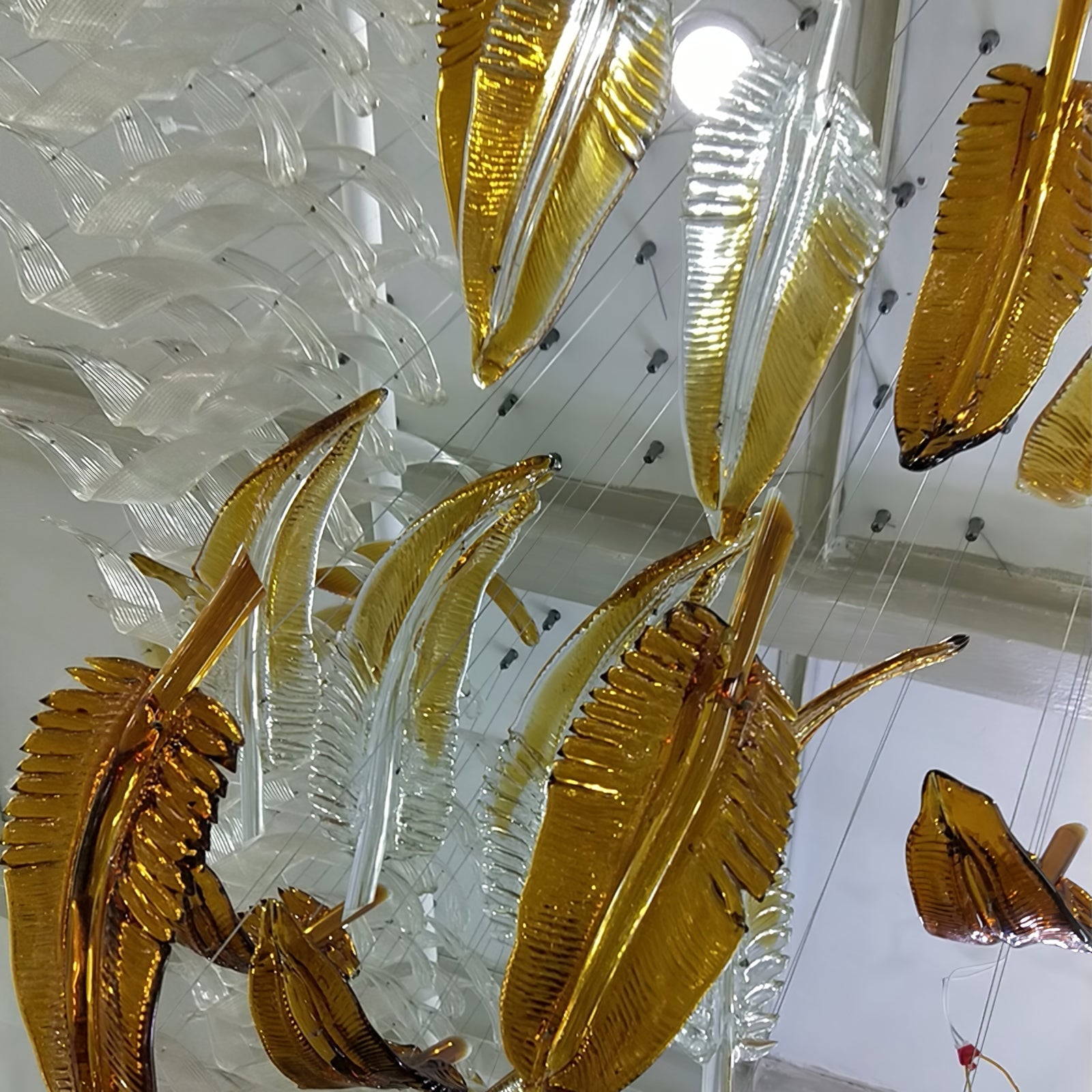 Aetherial Glass Leaf Chandelier - Letslighting