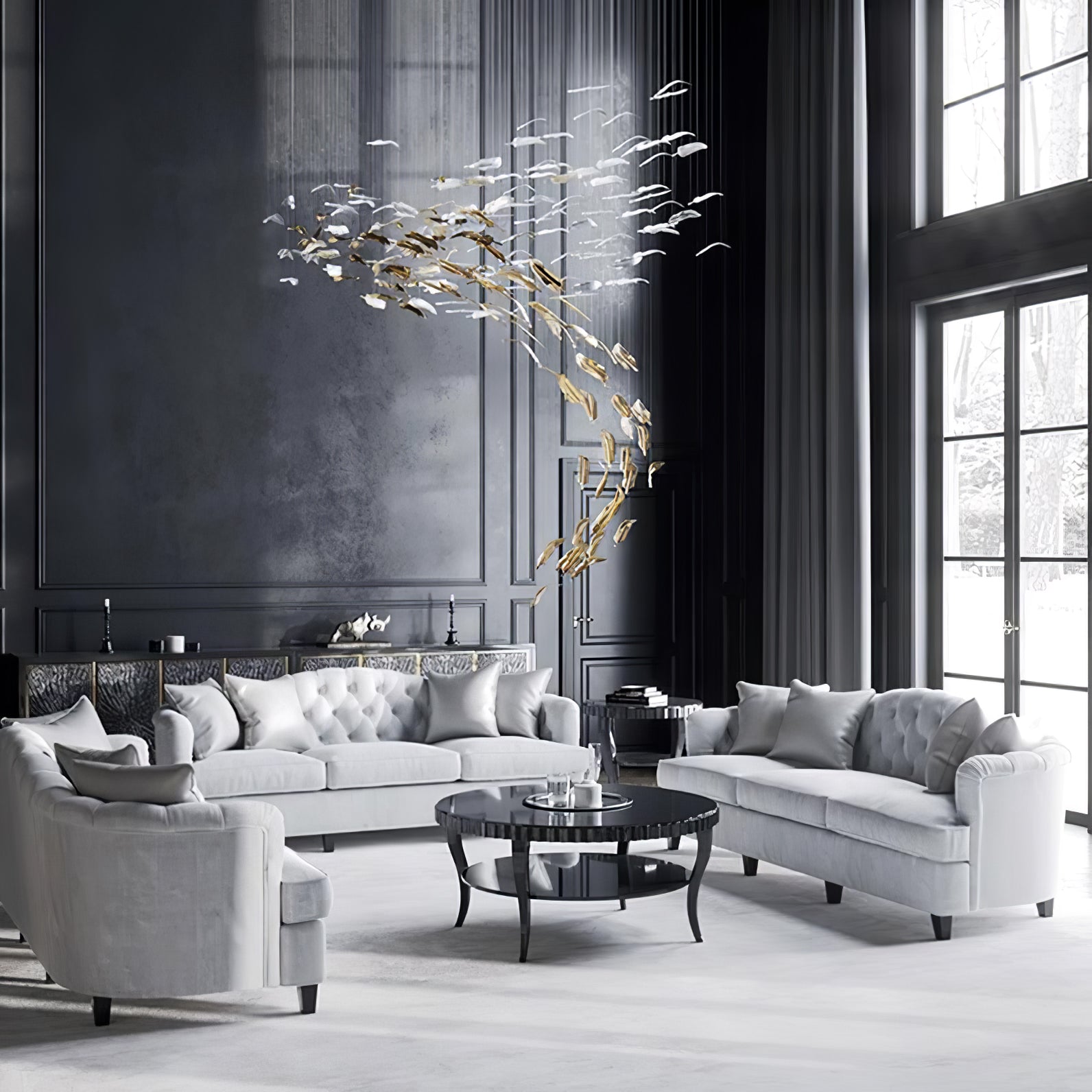 Aetherial Glass Leaf Chandelier - Letslighting