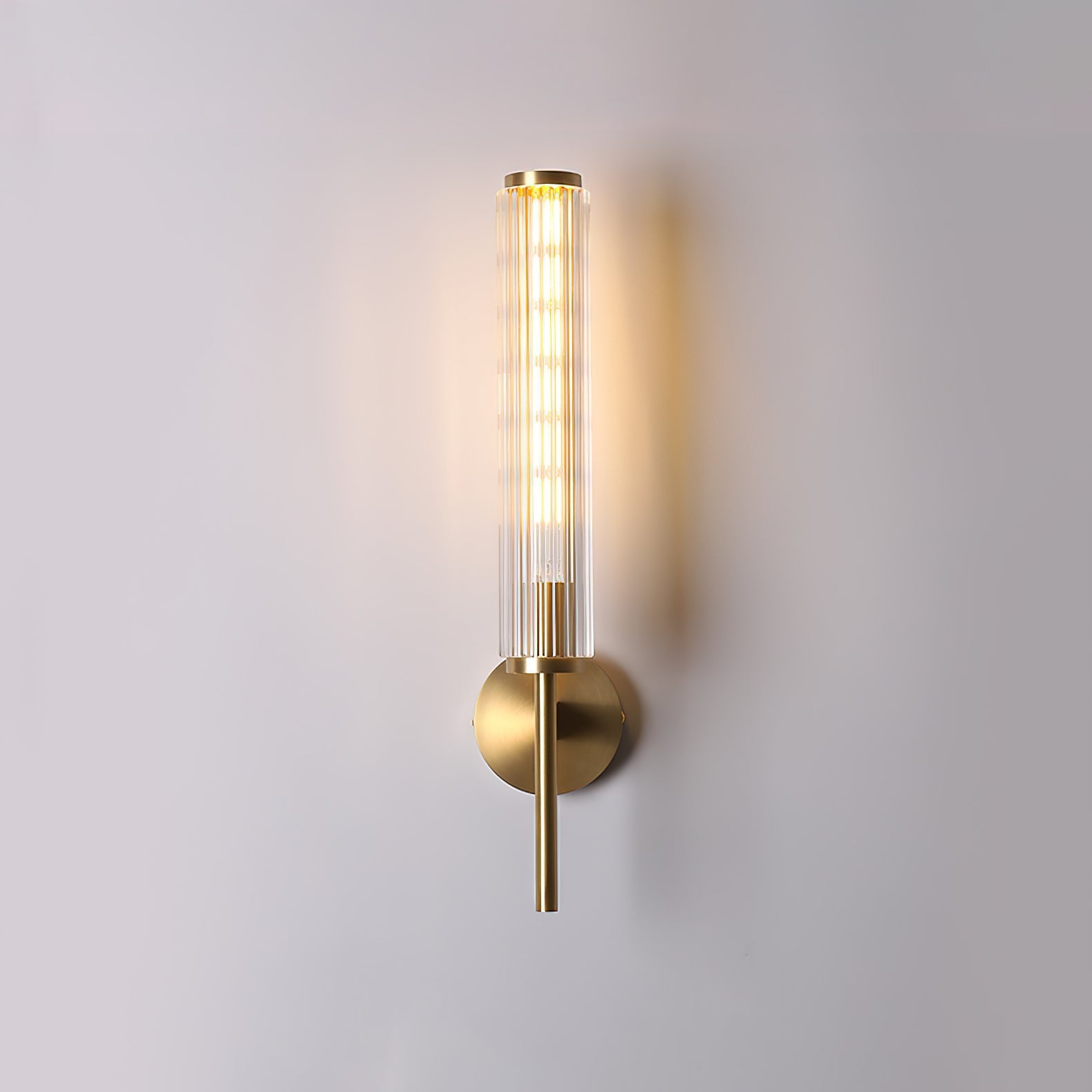 Cemaros Premium Linear Brass Glass Wall Light - Letslighting