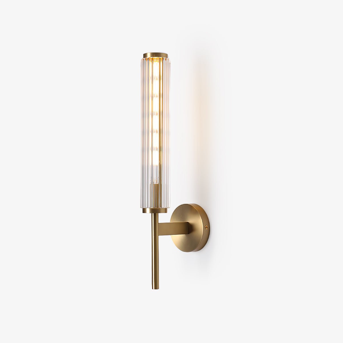 Cemaros Premium Linear Brass Glass Wall Light - Letslighting