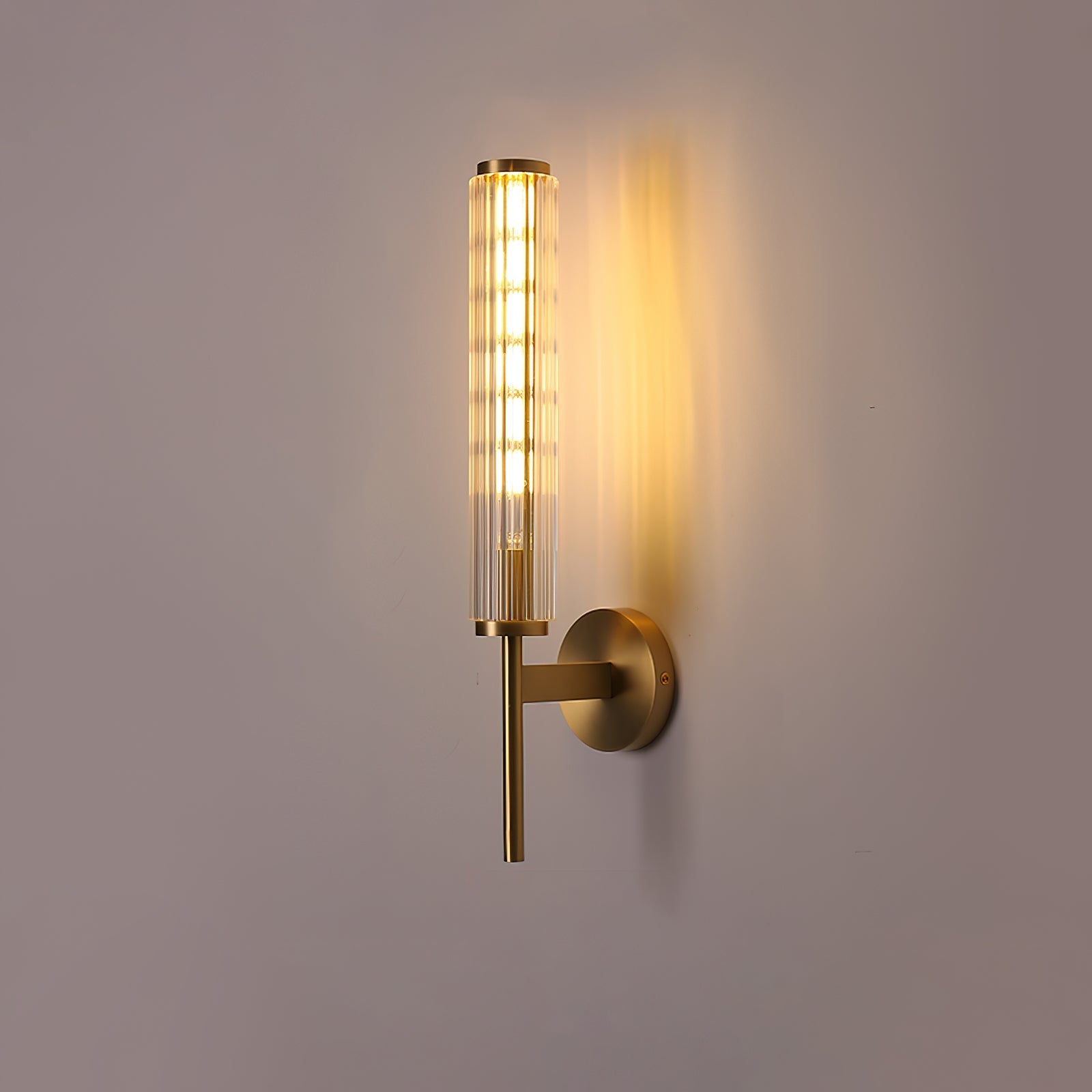 Cemaros Premium Linear Brass Glass Wall Light - Letslighting