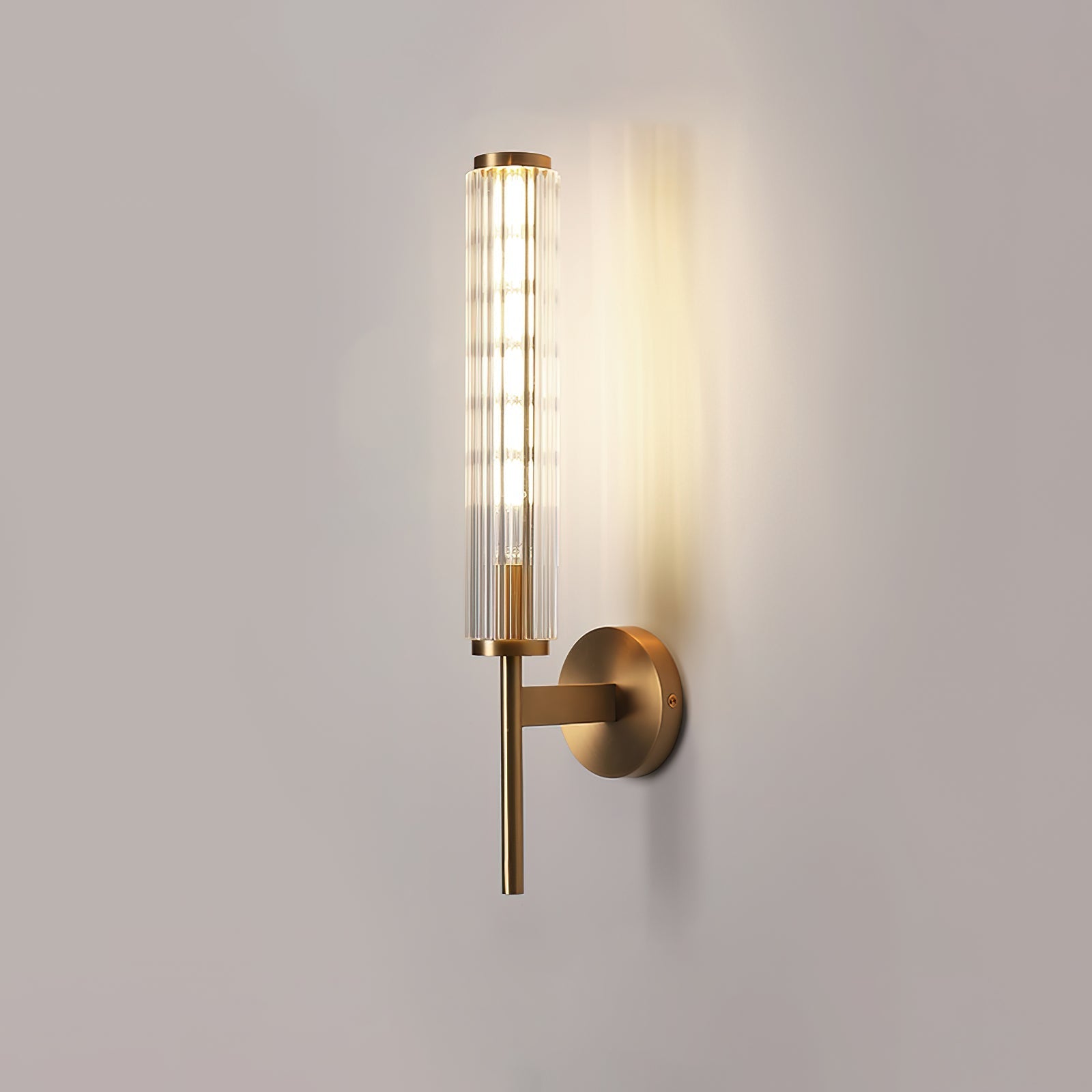 Cemaros Premium Linear Brass Glass Wall Light - Letslighting
