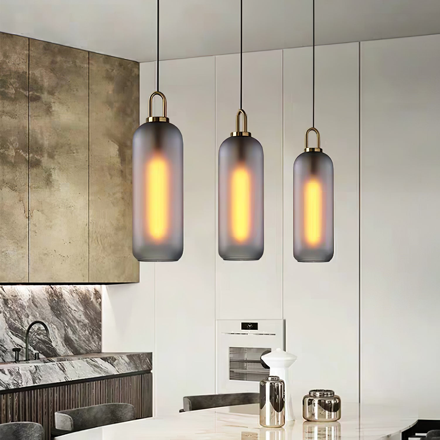 Lustra Pendant Lamp Pendulum Glass - Letslighting