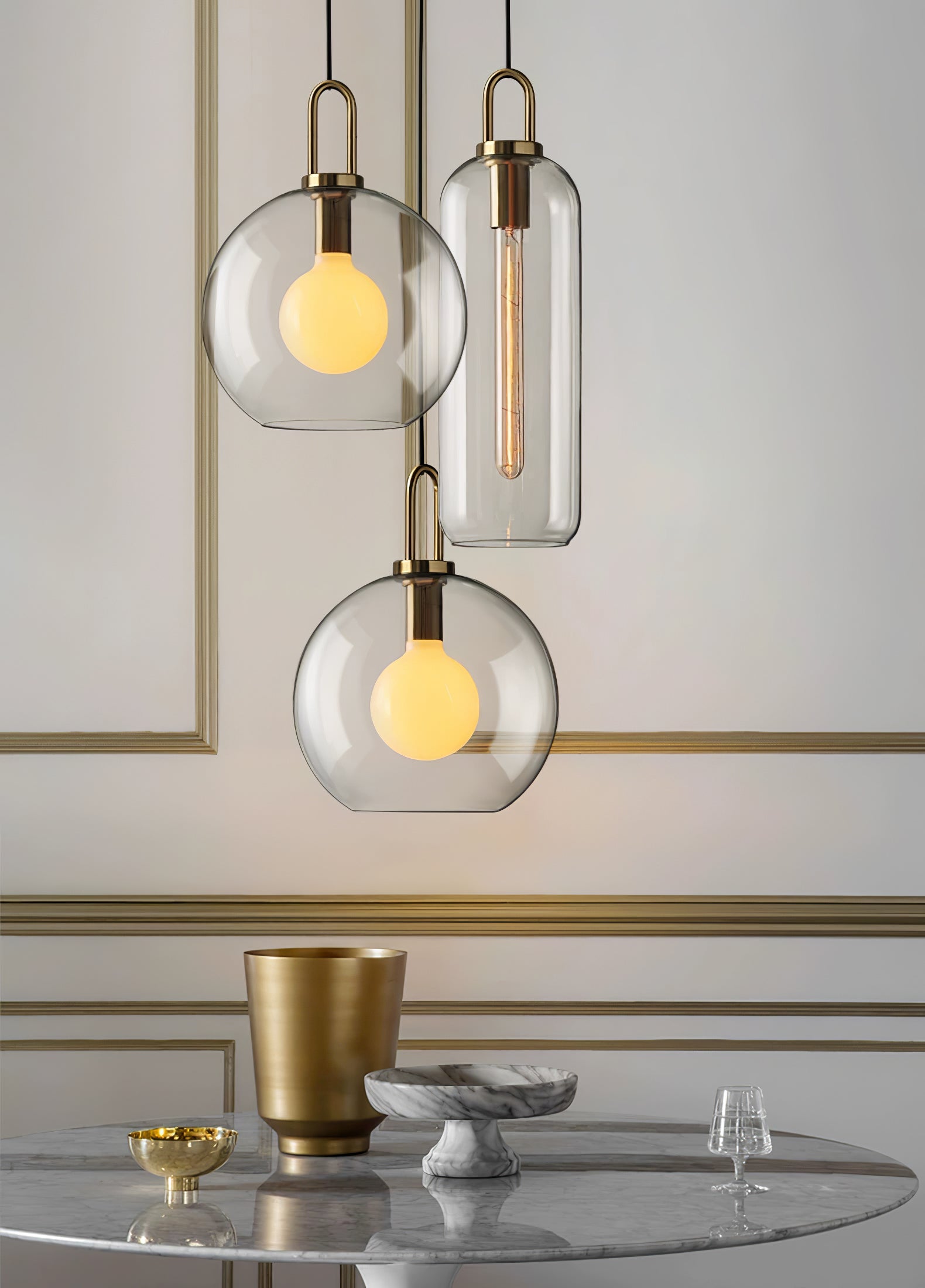 Lustra Pendant Lamp Pendulum Glass - Letslighting
