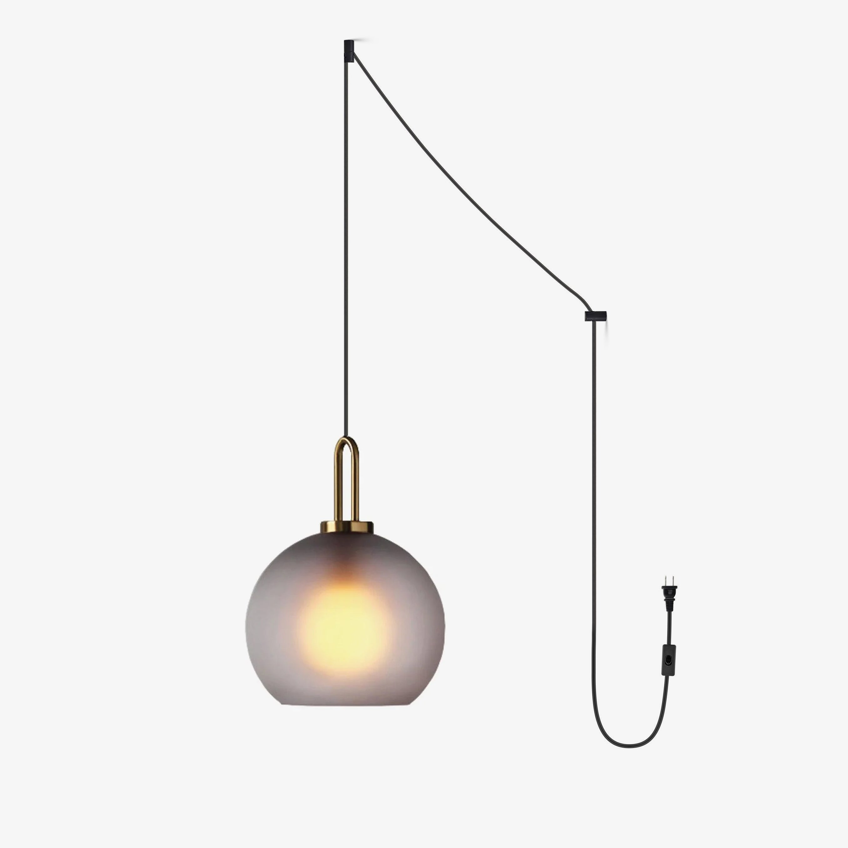 Solara Pendant Lamp Frosted Glass Swag Adjustable - Letslighting
