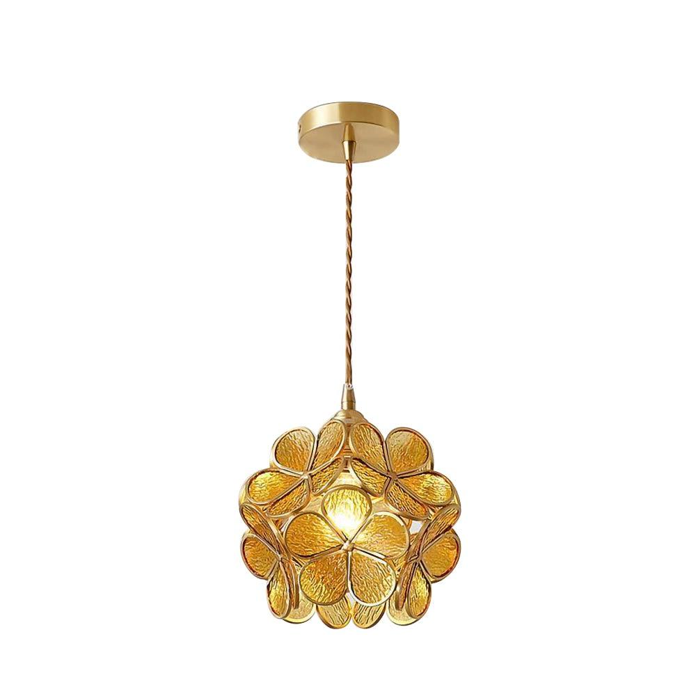 Lustra Pendant Lamp Glass Petal Shaped Kitchen - Letslighting