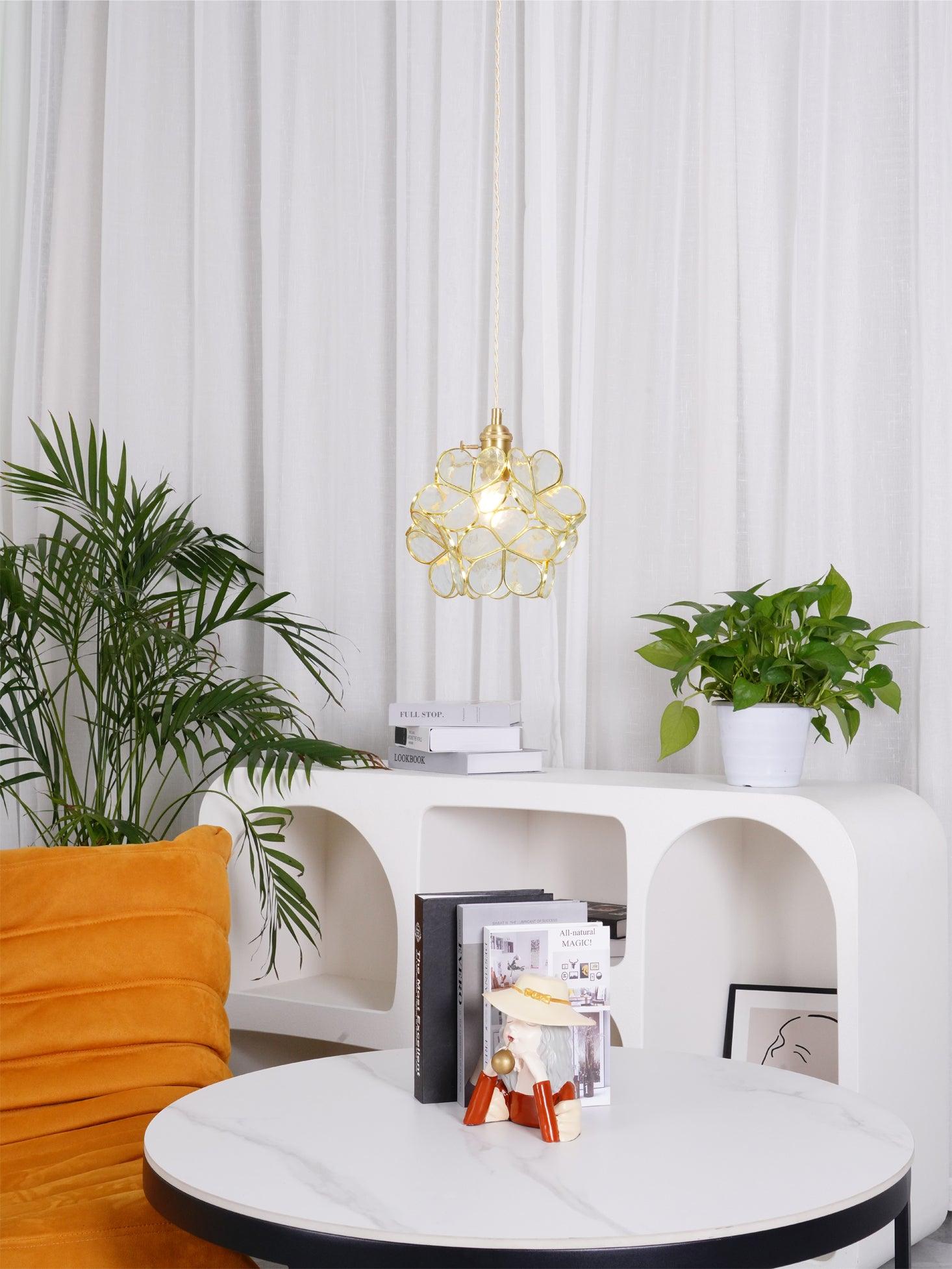 Lustra Pendant Lamp Glass Petal Shaped Kitchen - Letslighting