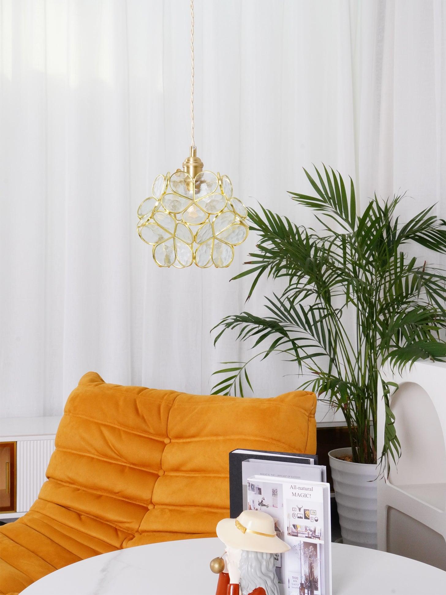 Lustra Pendant Lamp Glass Petal Shaped Kitchen - Letslighting