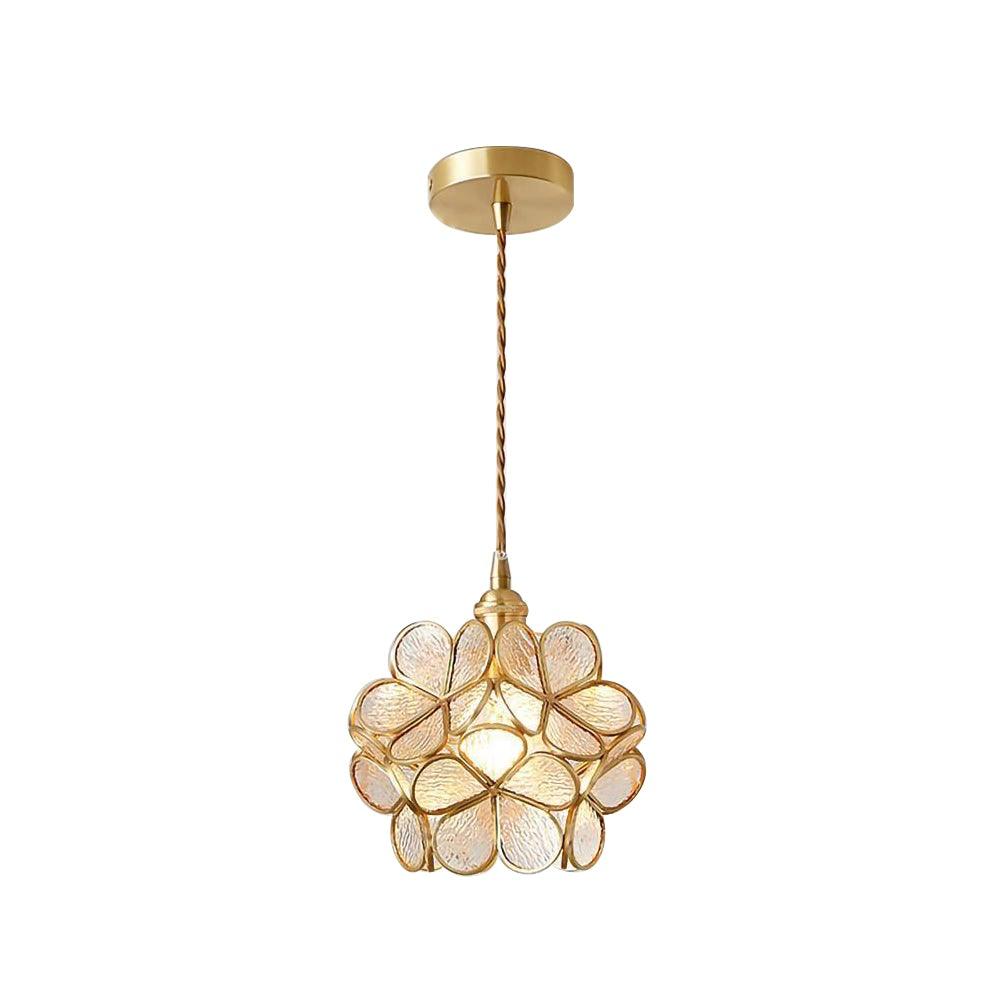 Lustra Pendant Lamp Glass Petal Shaped Kitchen - Letslighting