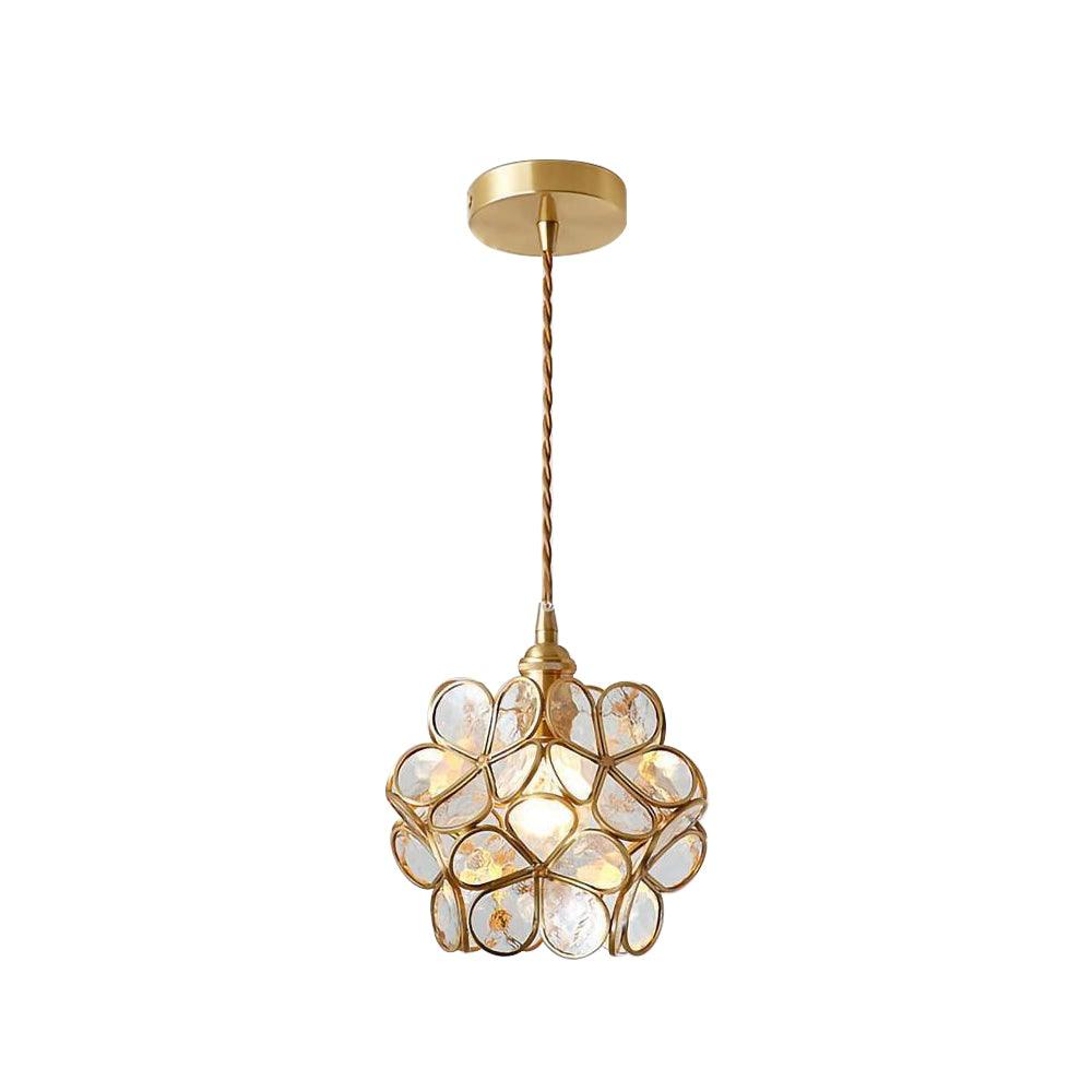 Lustra Pendant Lamp Glass Petal Shaped Kitchen - Letslighting