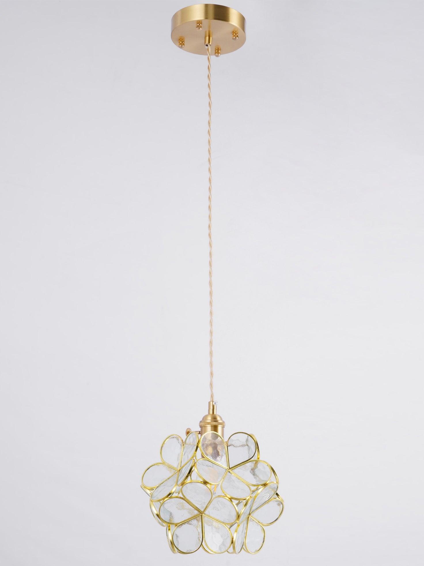 Lustra Pendant Lamp Glass Petal Shaped Kitchen - Letslighting