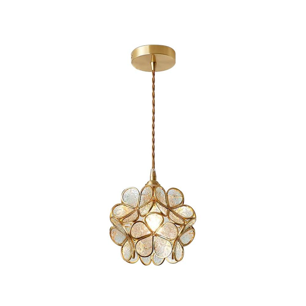 Lustra Pendant Lamp Glass Petal Shaped Kitchen - Letslighting