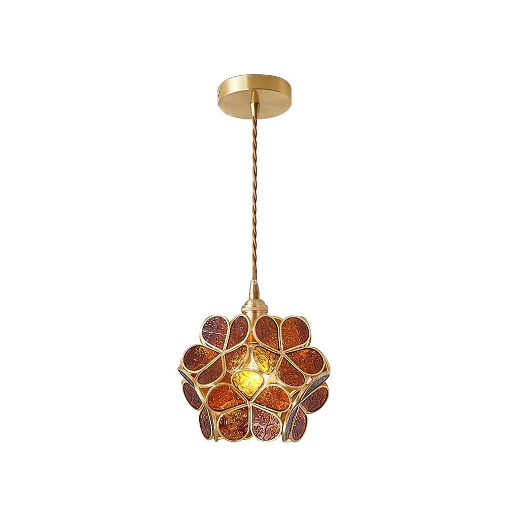 Lustra Pendant Lamp Glass Petal Shaped Kitchen - Letslighting