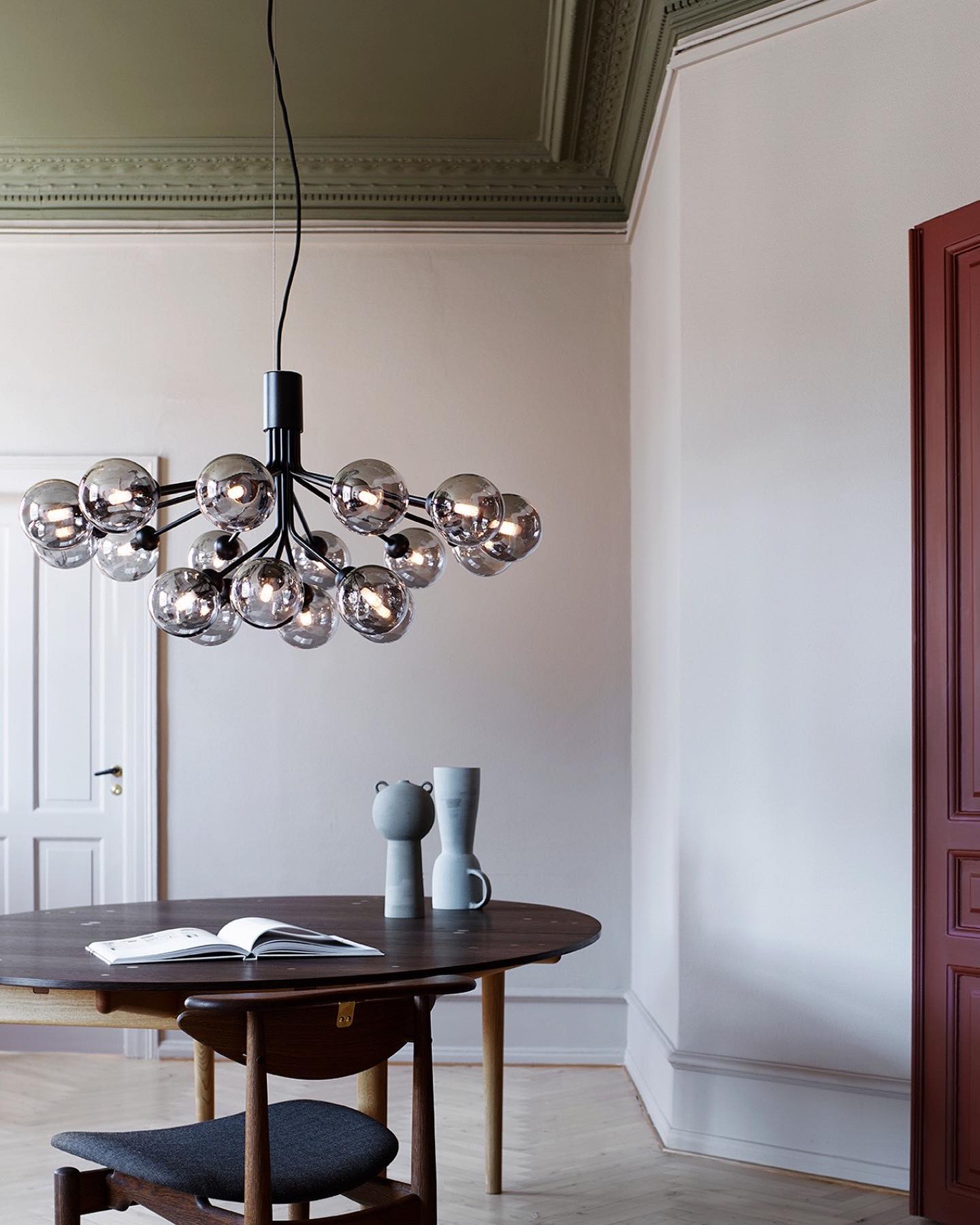 Lustra Pendant Lamp Glass Globe Cluster Brass - Letslighting