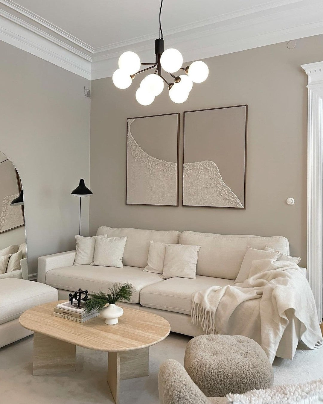 Lustra Pendant Lamp Glass Globe Cluster Brass - Letslighting
