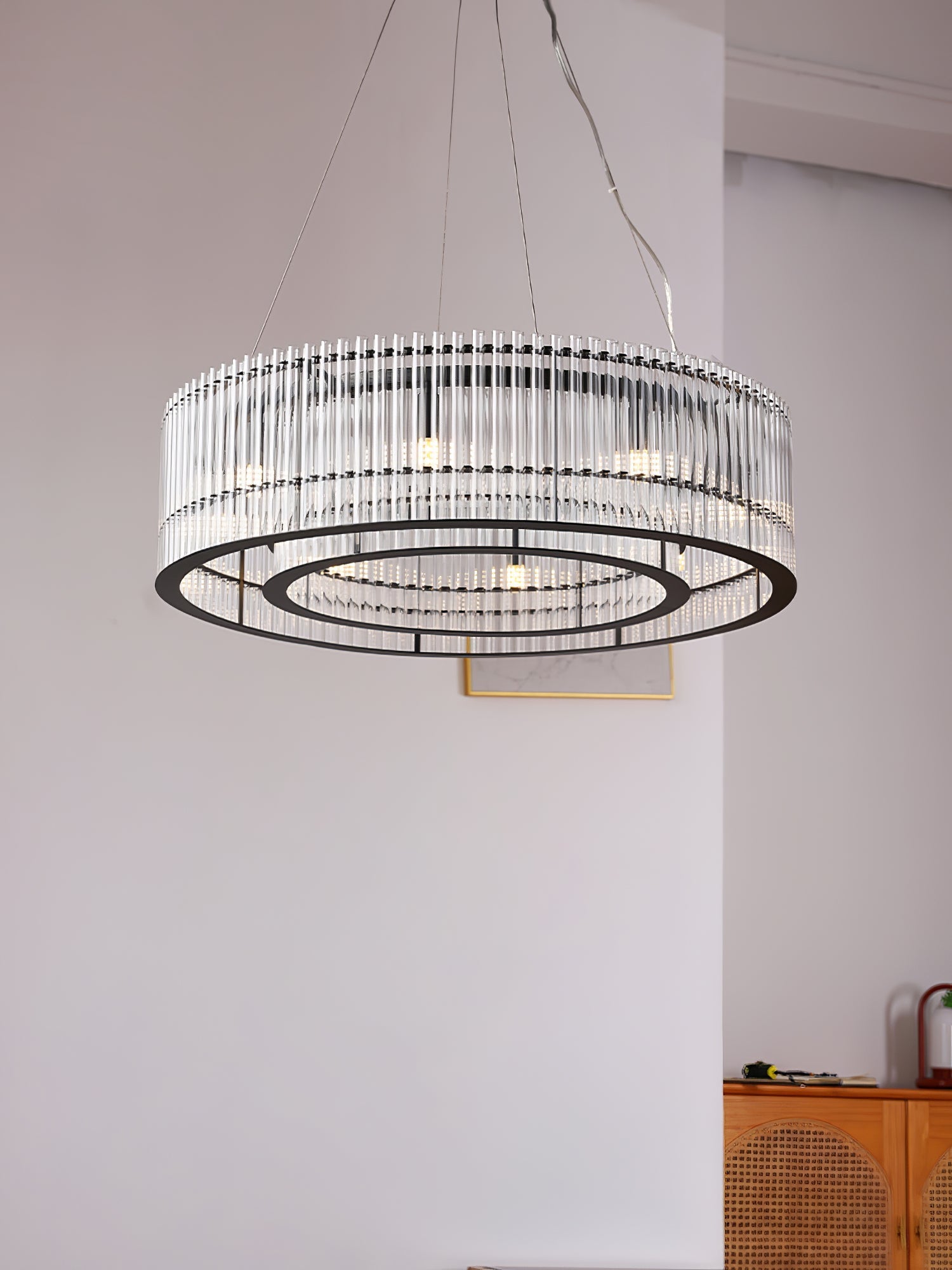 Lustra Pendant Lamp Glass Tube Ring Modern Luxury - Letslighting