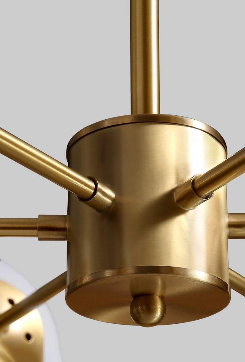 Lustra Chandelier Brass Opal Glass - Letslighting