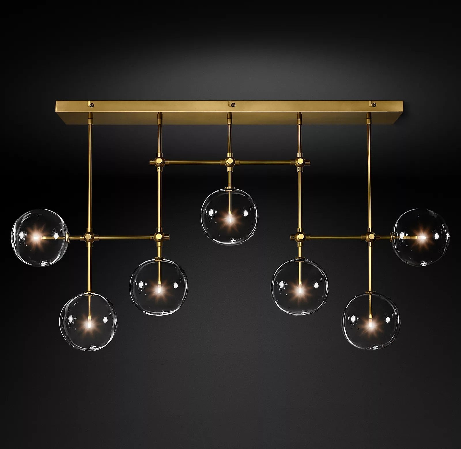 Orbit Contemporary Glass Chandelier - Letslighting