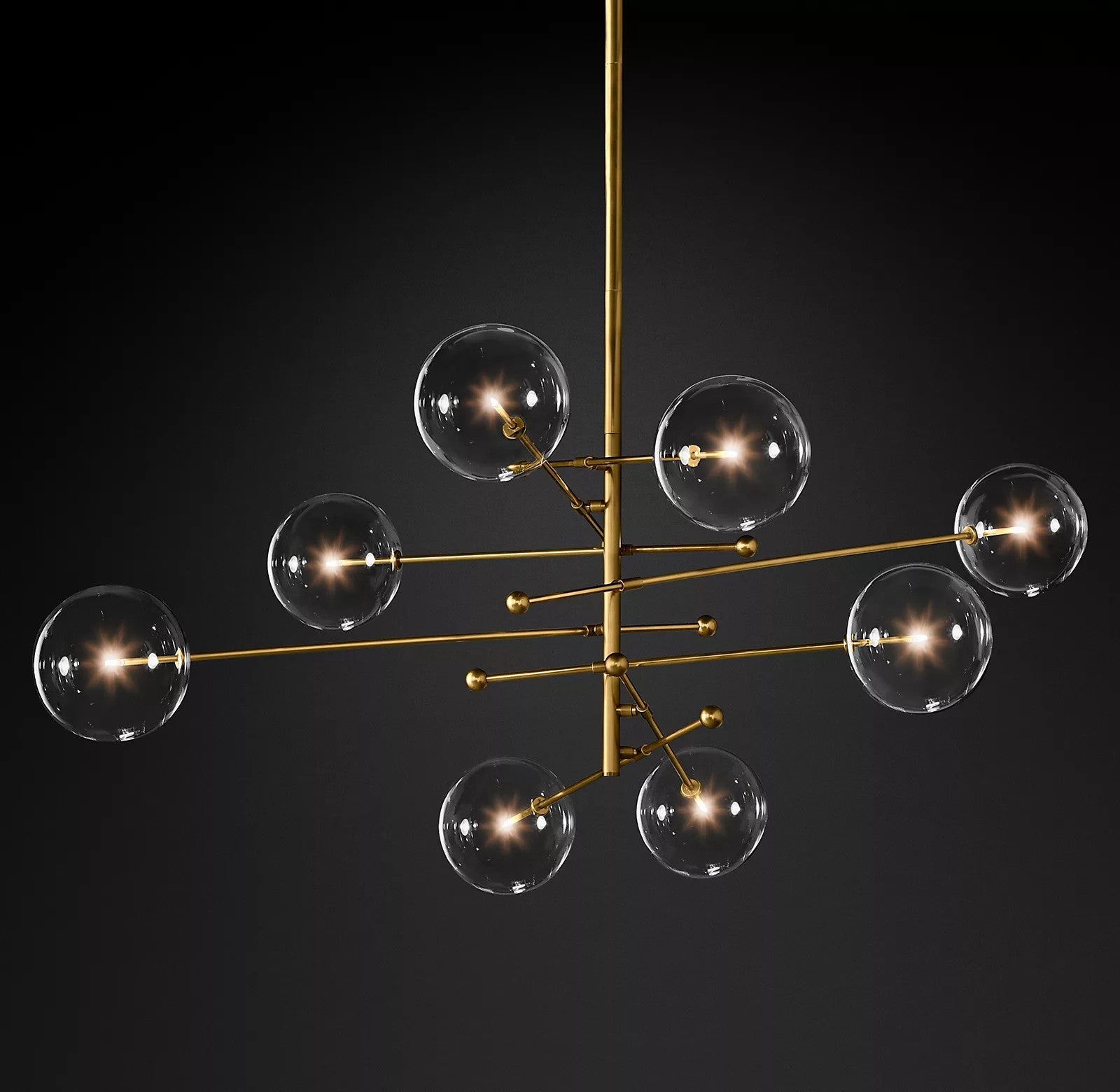 Orbit Contemporary Glass Chandelier - Letslighting