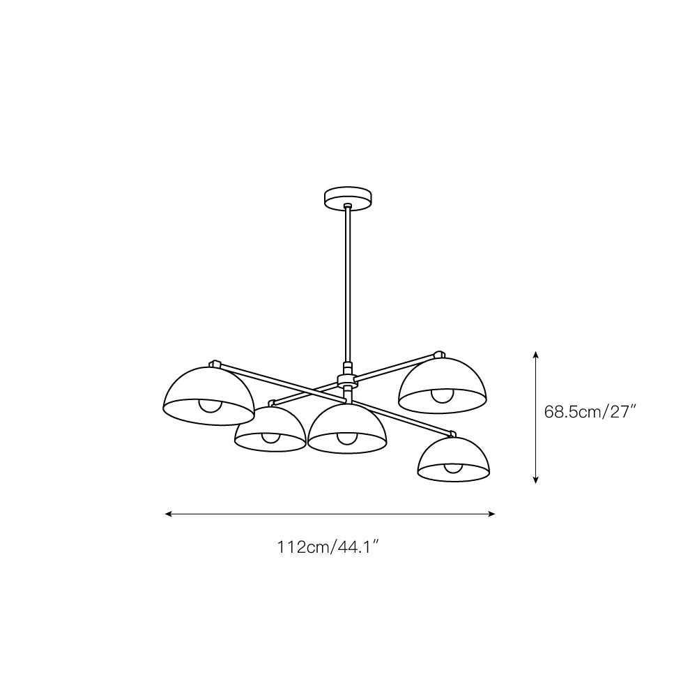 Vosole Vintage Industrial Linear Brass Chandelier - Letslighting